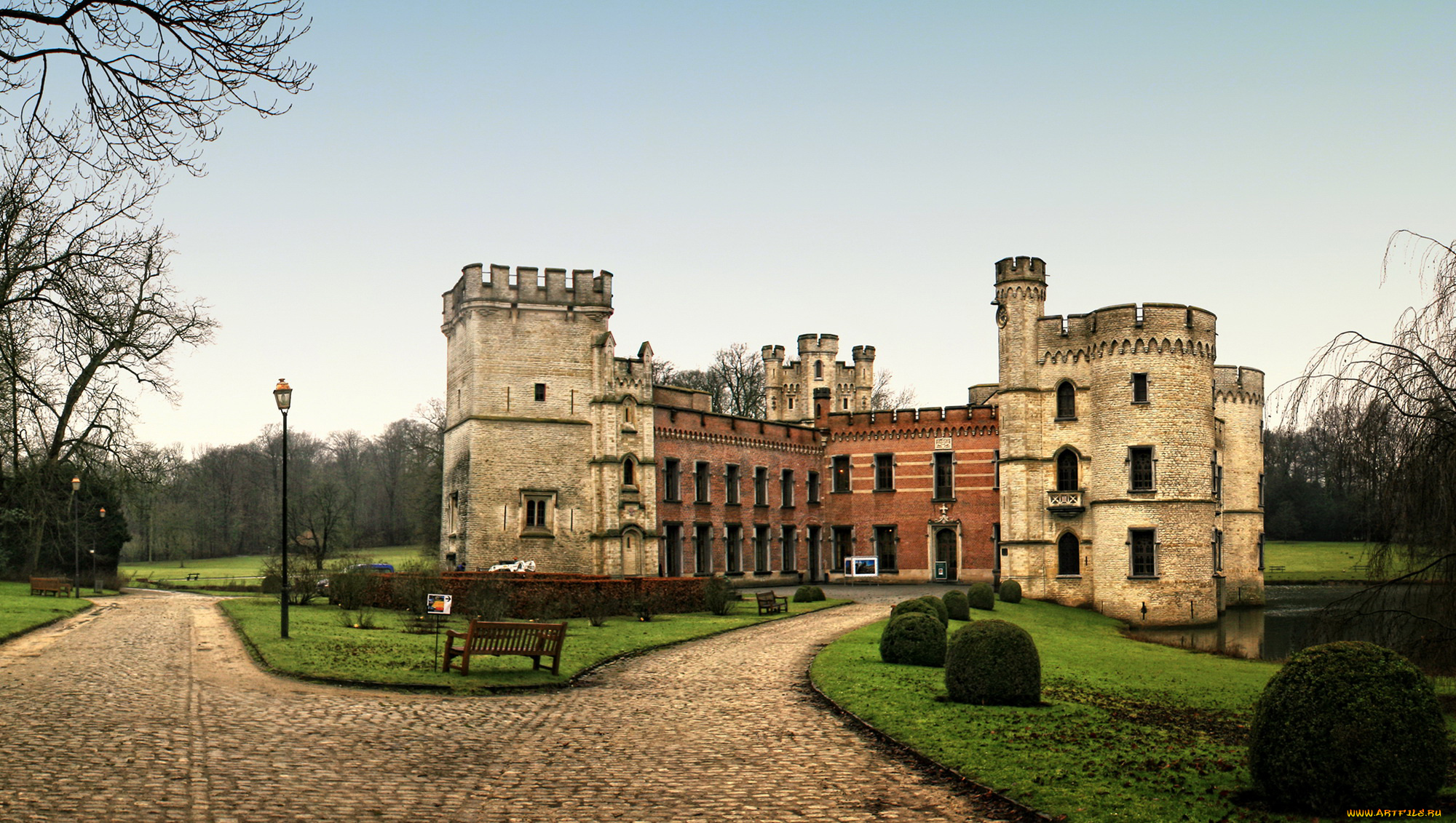 bouchout, castle, , belgium, города, -, дворцы, , замки, , крепости, castle, belgium, замок, парк, клумбы, bouchout