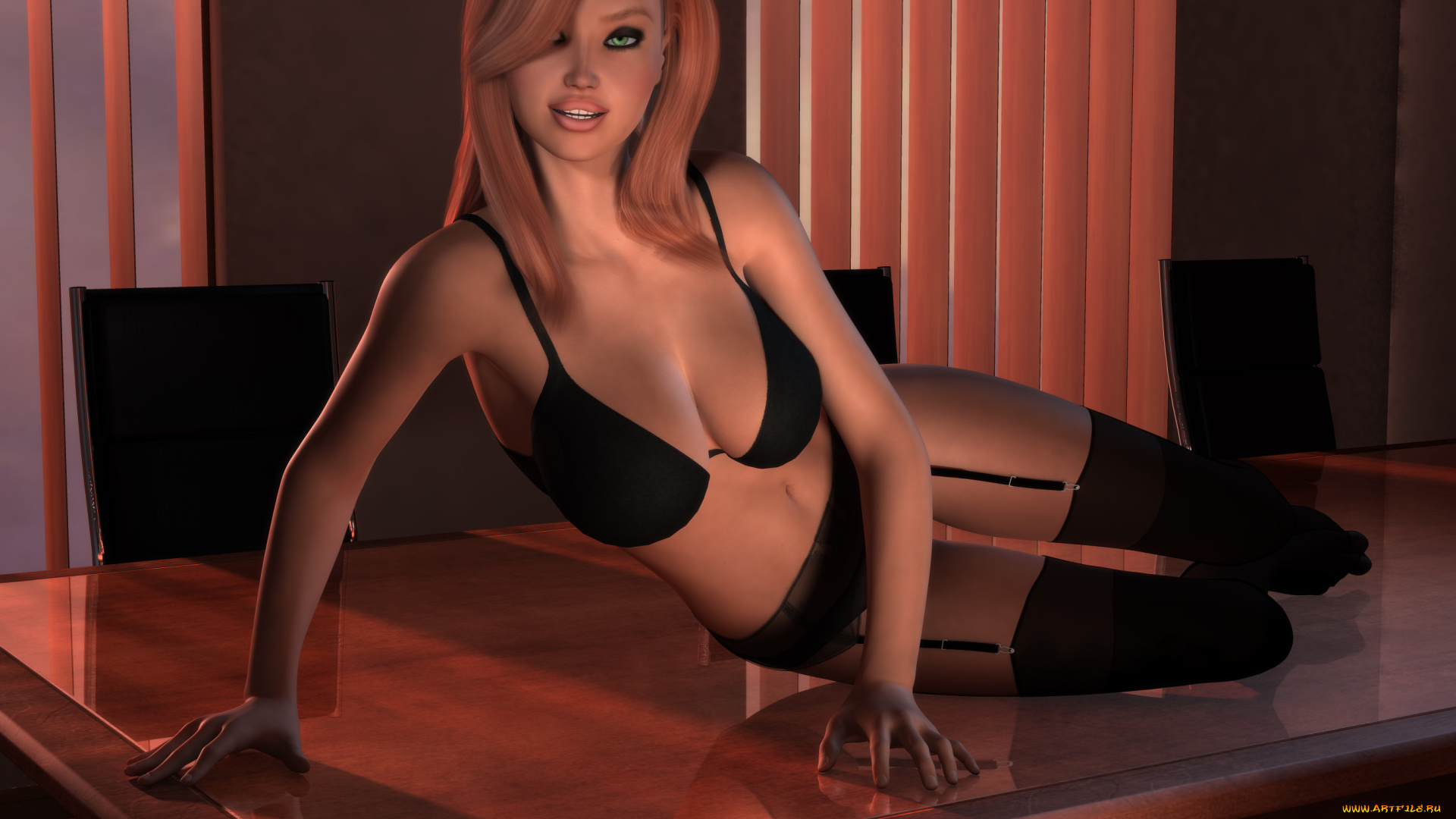 3д, графика, люди, , people, купальник, фон, взгляд, девушка