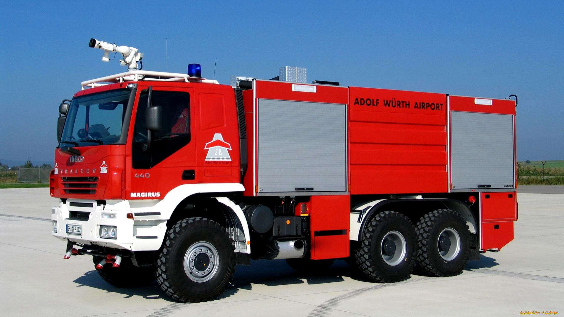 автомобили, пожарные, машины, iveco, magirus, trakker, 440, 6x6, красная