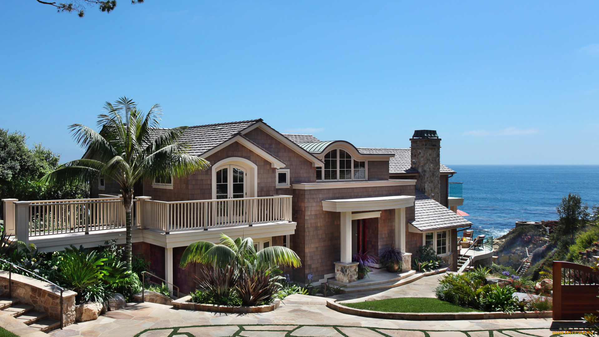 города, -, здания, , дома, дорога, ландшафт, дизайн, дом, сша, калифорния