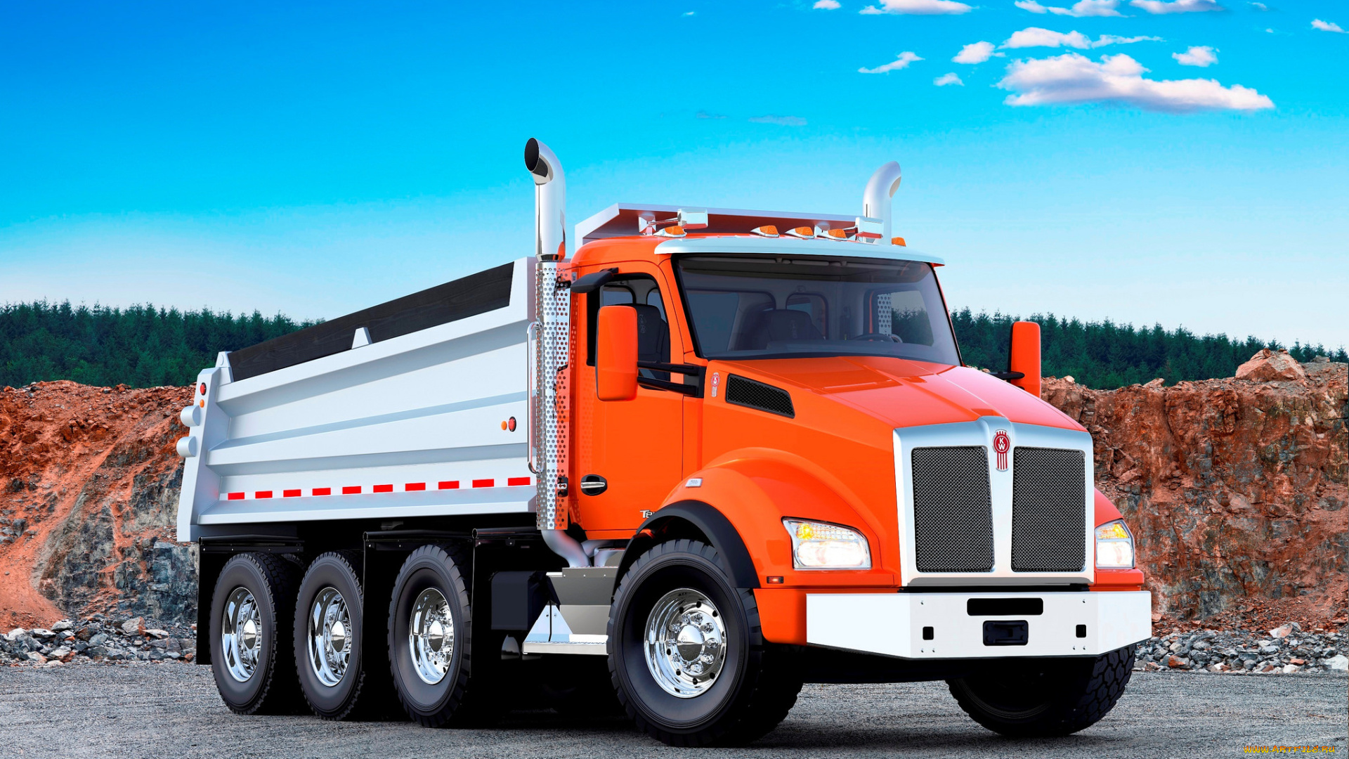 kenworth, -, kenworth, t880, dump, автомобили, kenworth, тяжелый, грузовик, седельный, тягач
