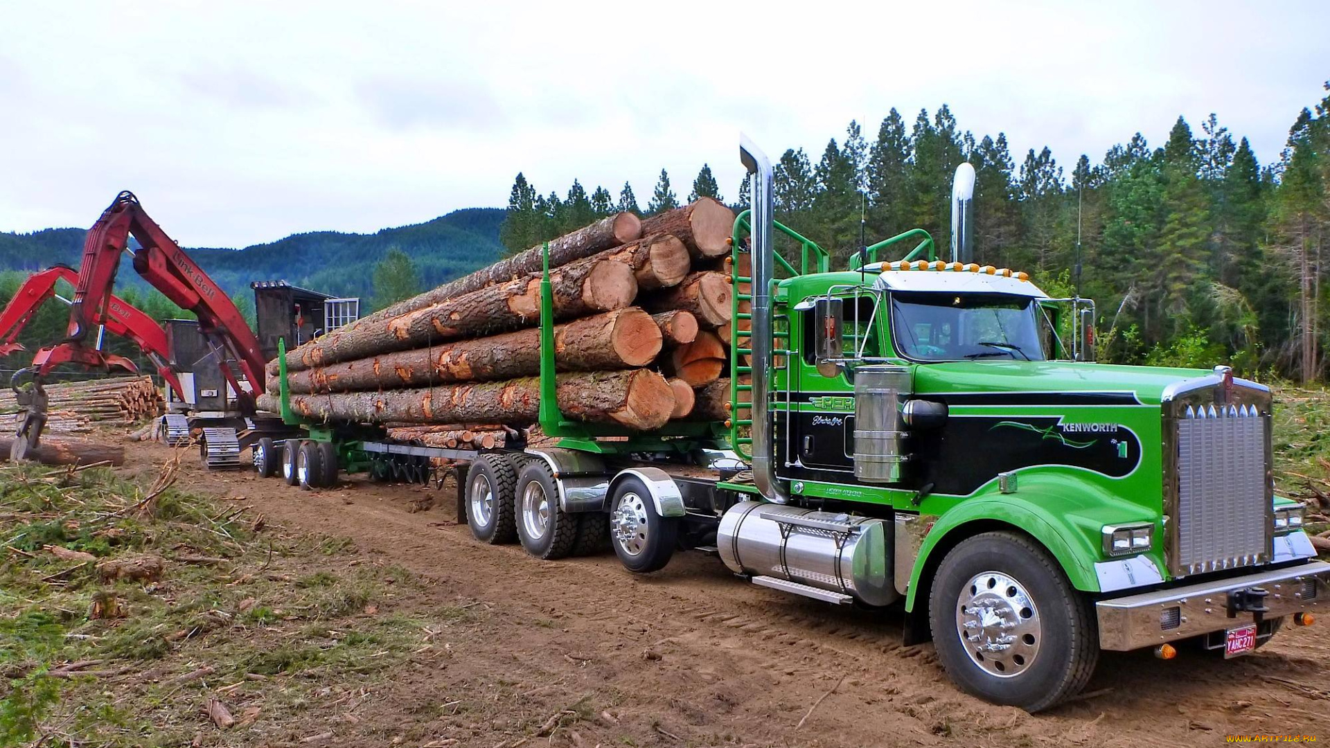 kenworth, -, per, trucking, автомобили, kenworth, тяжелый, грузовик, седельный, тягач