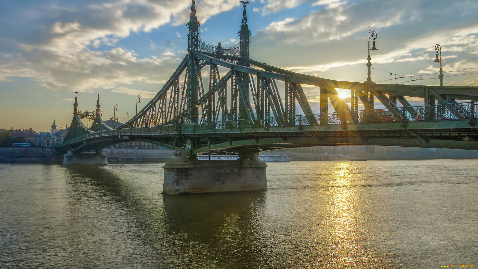 liberty, bridge, города, -, мосты, река, мост