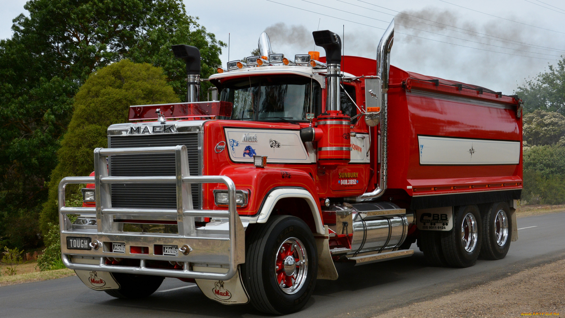 mack, автомобили, пожарная, цистерна