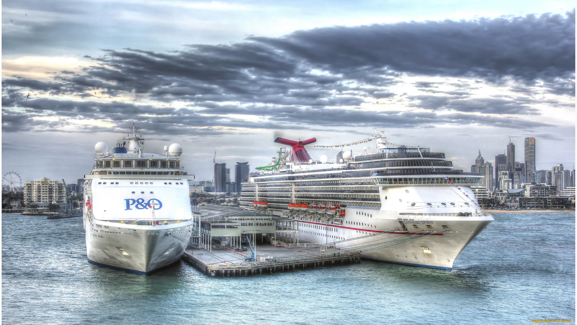 melbourne, cruiseships, корабли, лайнеры, причал, порт, суда, город