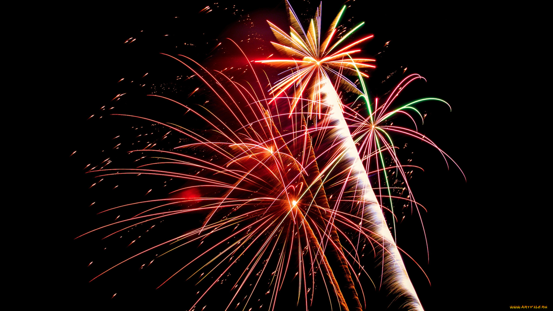 разное, салюты, , фейерверки, ночь, фейерверк