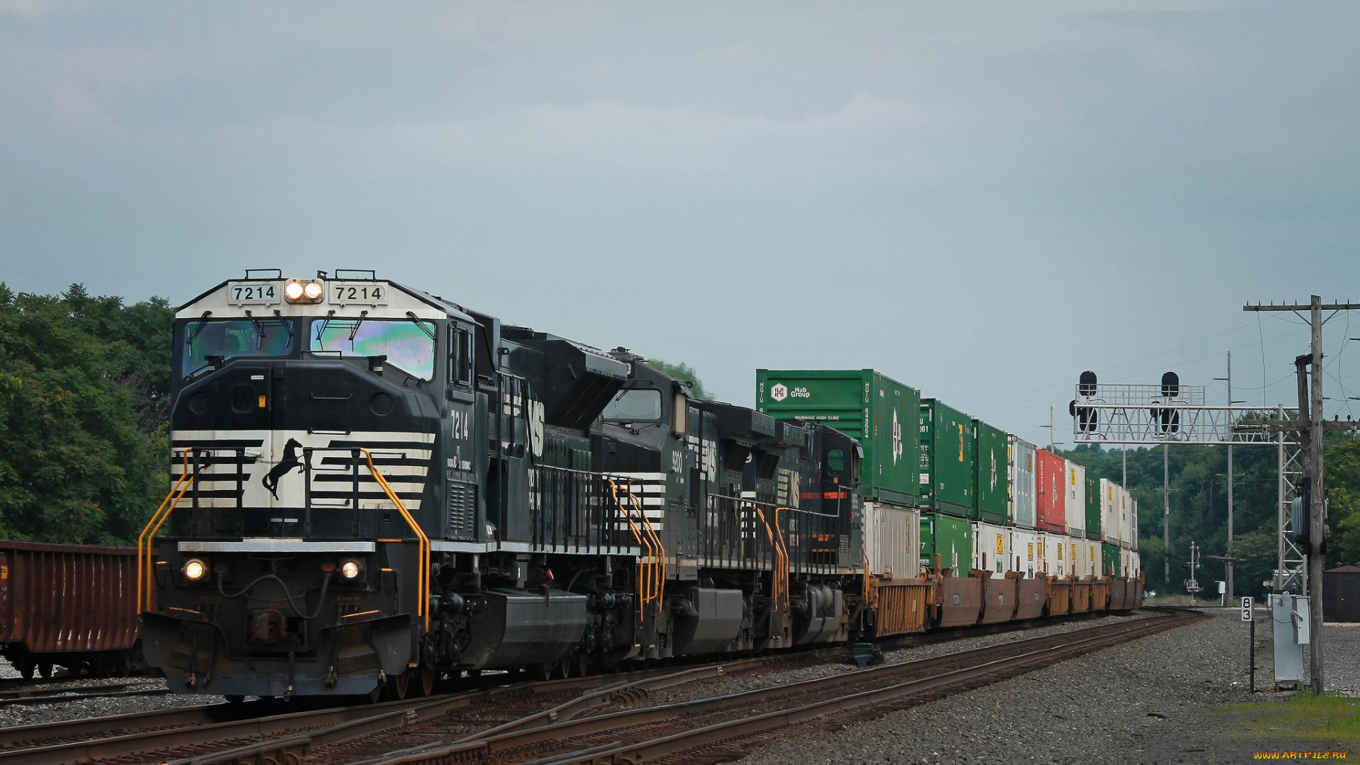 техника, поезда, состав, дорога, железная, локомотив