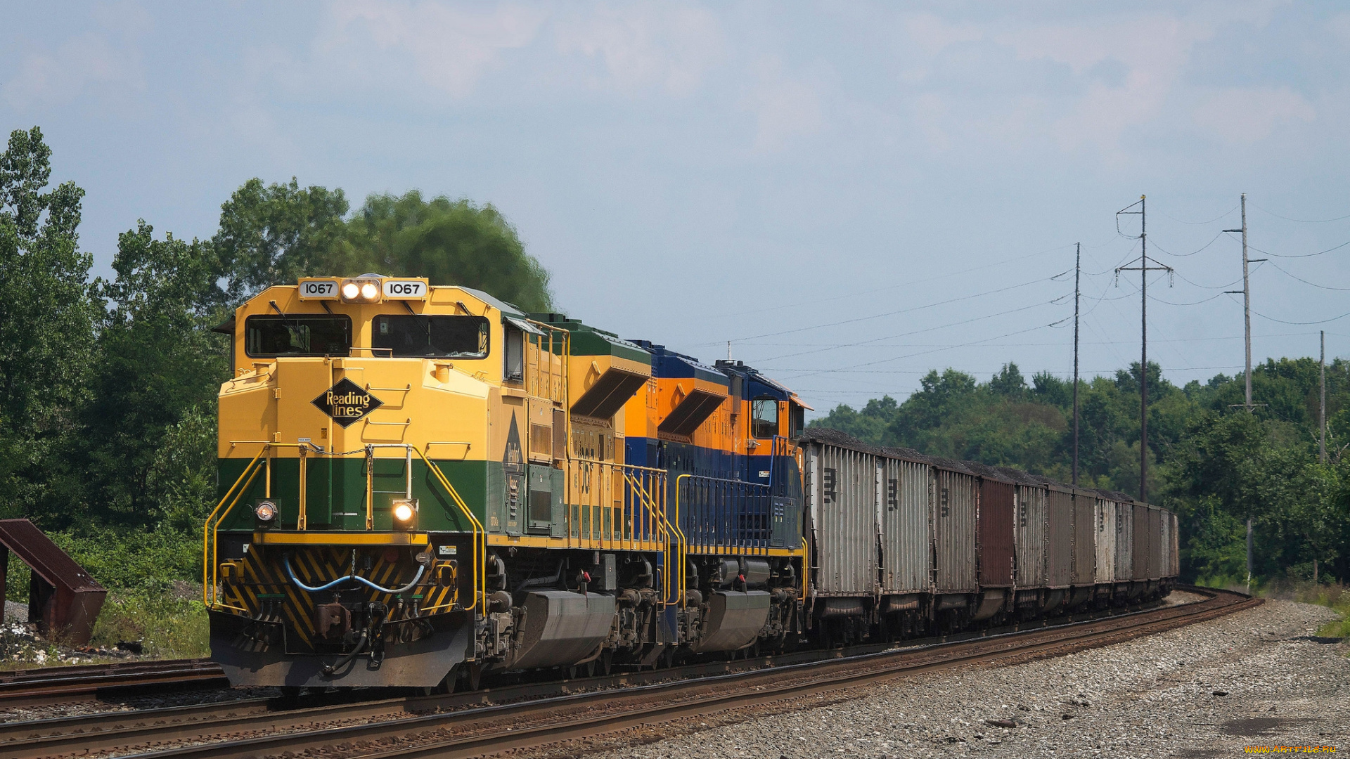 техника, поезда, состав, локомотив, дорога, железная