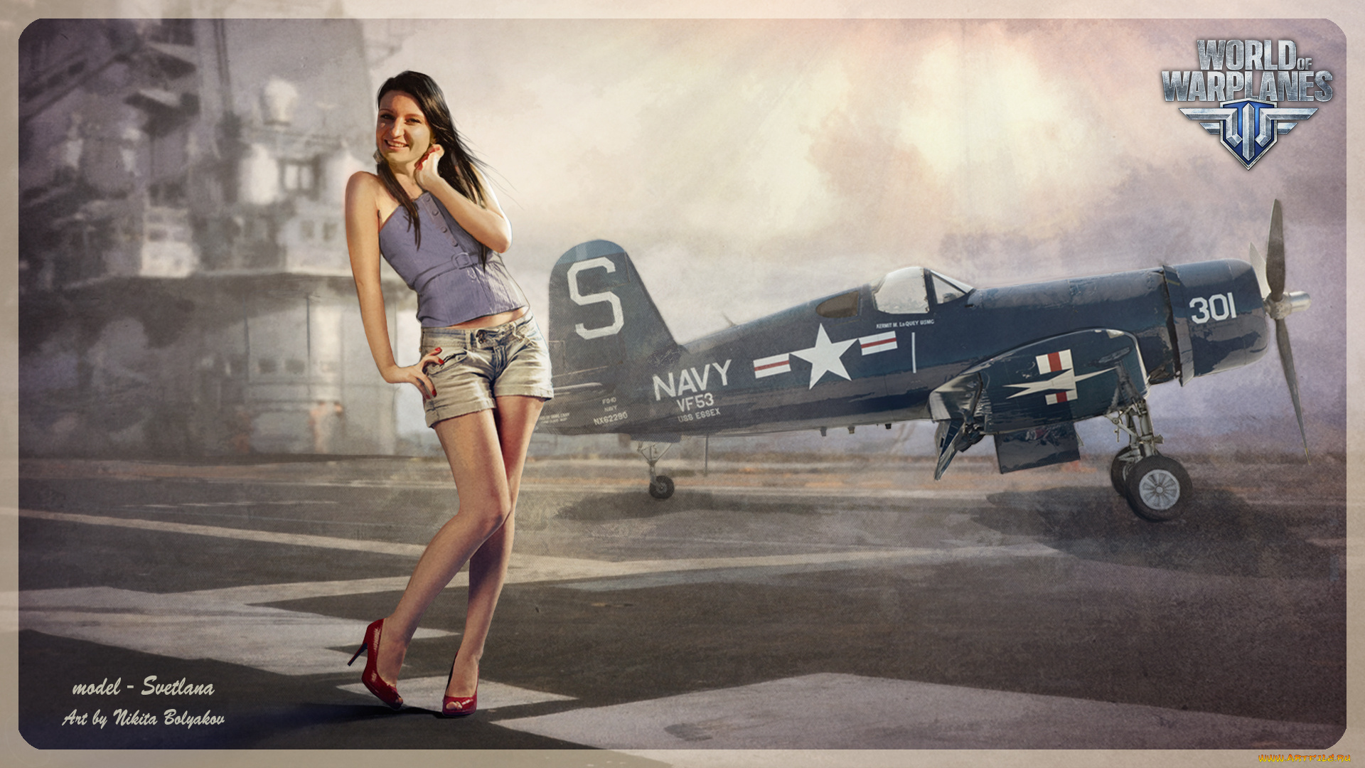 видео, игры, world, of, warplanes, онлайн, warplanes, игра, of, world, арт, модель, девушка, симулятор