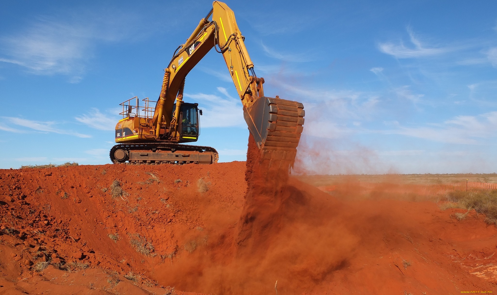 техника, экскаваторы, гусеничный, экскаватор, ковш