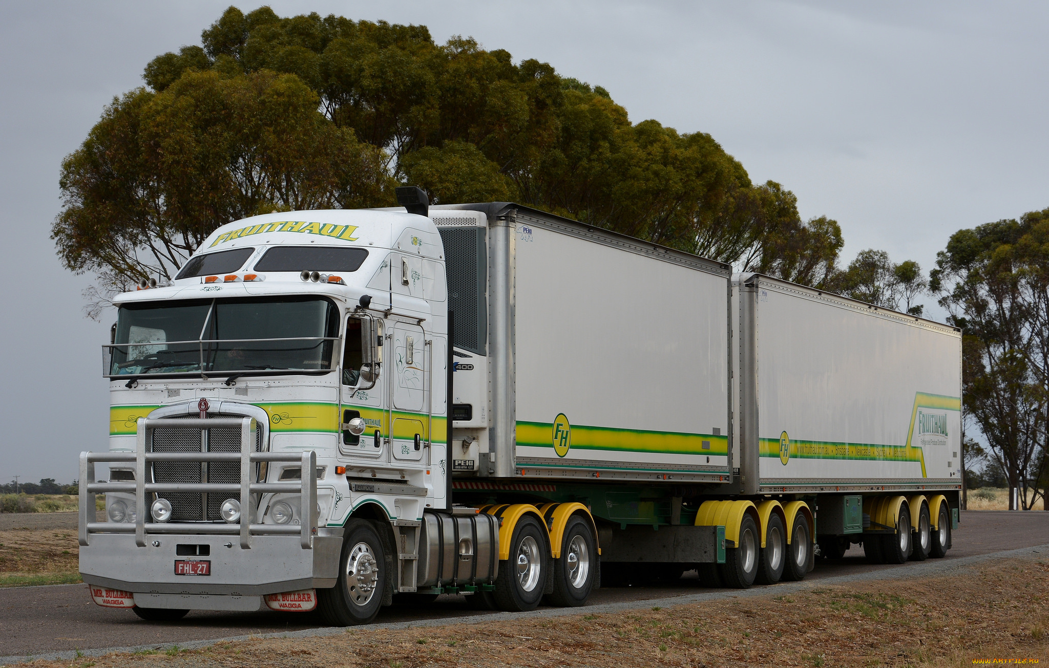 kenworth, bdouble, автомобили, kenworth, тяжелый, грузовик, седельный, тягач