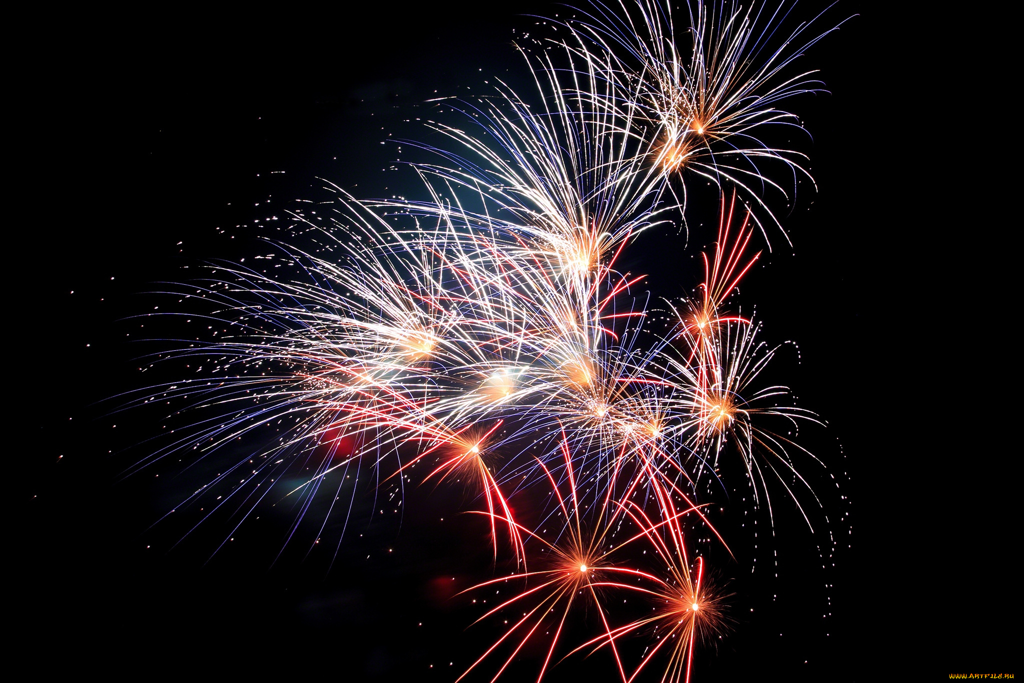 разное, салюты, , фейерверки, фейерверк, ночь