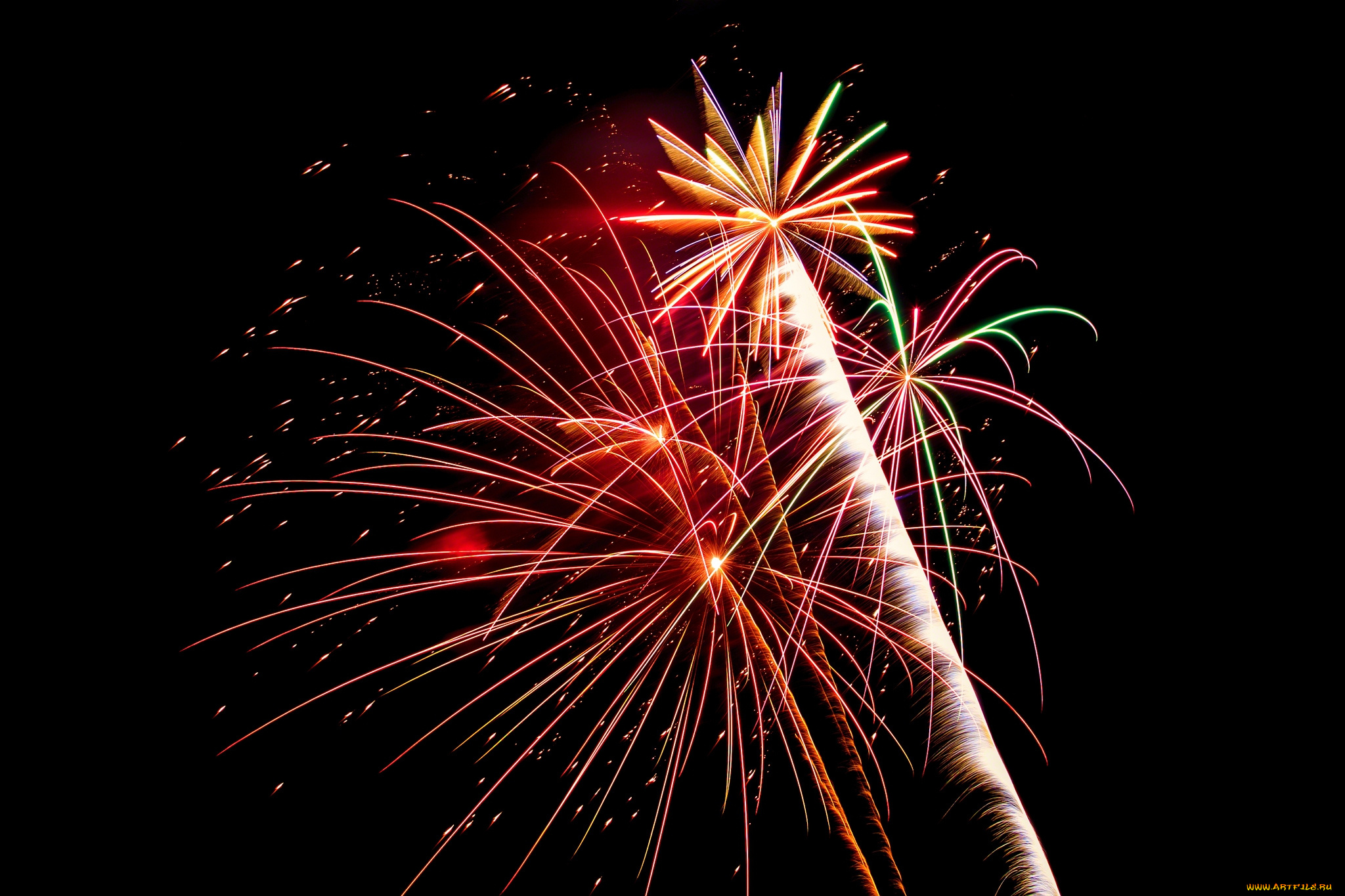 разное, салюты, , фейерверки, ночь, фейерверк
