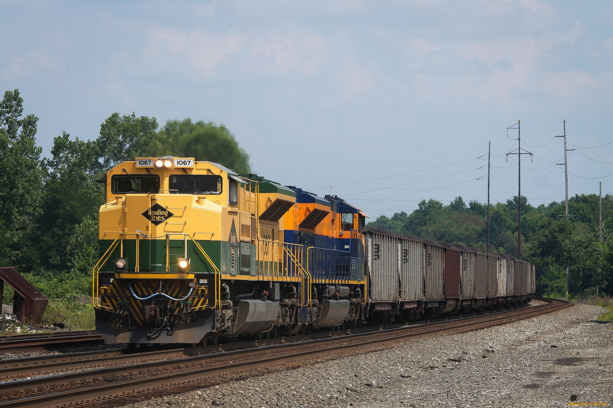 техника, поезда, состав, локомотив, дорога, железная