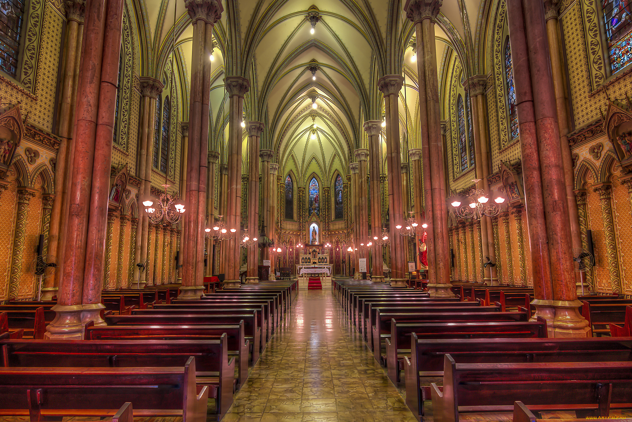 igreja, da, imaculada, conceic&, 807, a&, 771, интерьер, убранство, , роспись, храма, храм