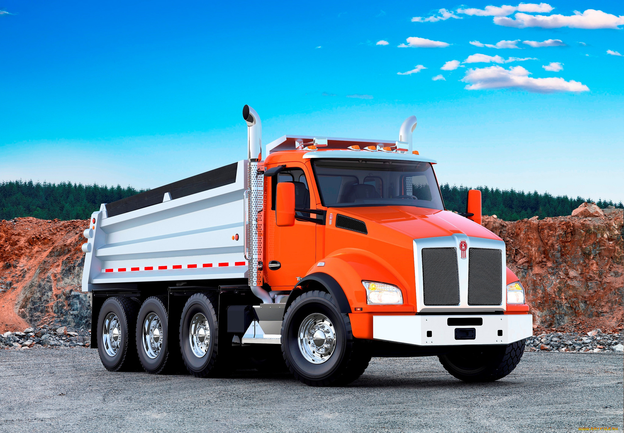 kenworth, -, kenworth, t880, dump, автомобили, kenworth, тяжелый, грузовик, седельный, тягач