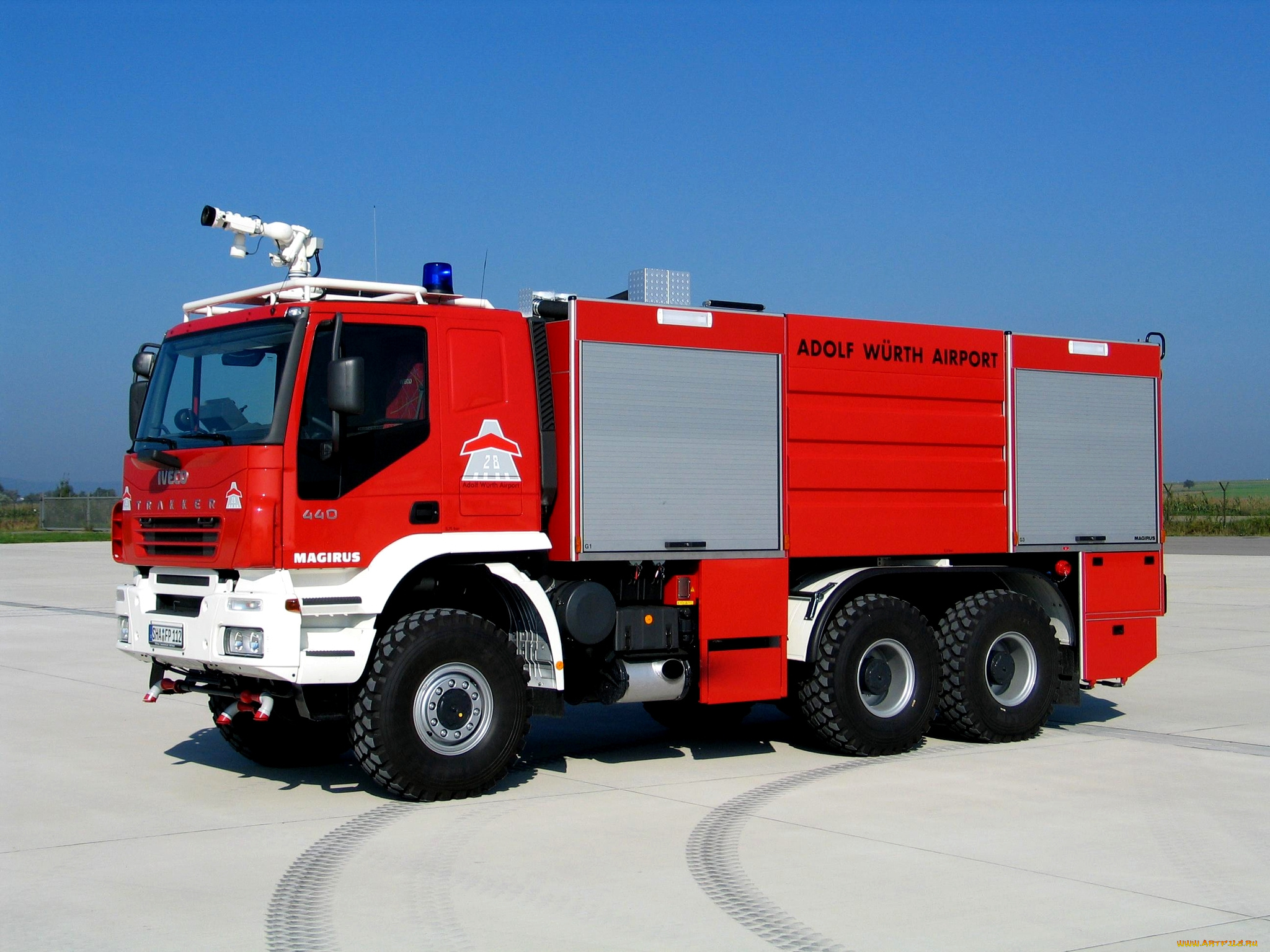 автомобили, пожарные, машины, iveco, magirus, trakker, 440, 6x6, красная