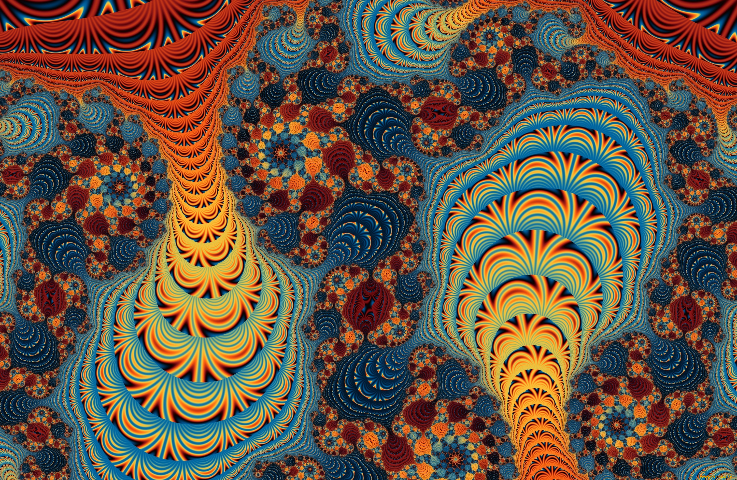 3д, графика, фракталы, , fractal, узор, фон, цвета
