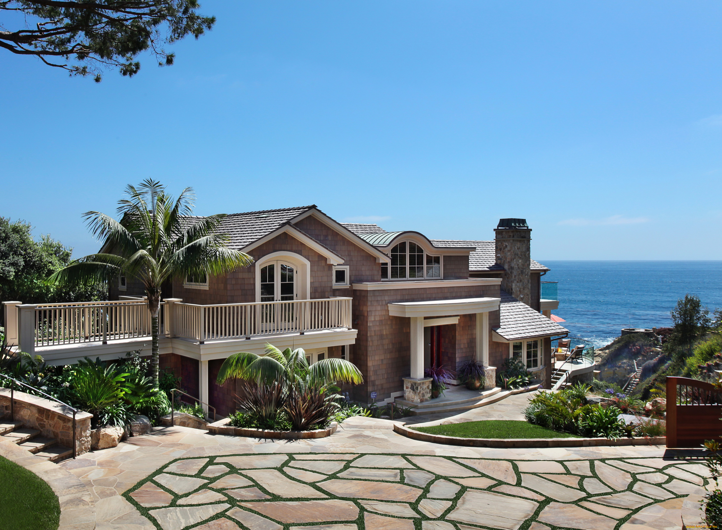 города, -, здания, , дома, дорога, ландшафт, дизайн, дом, сша, калифорния