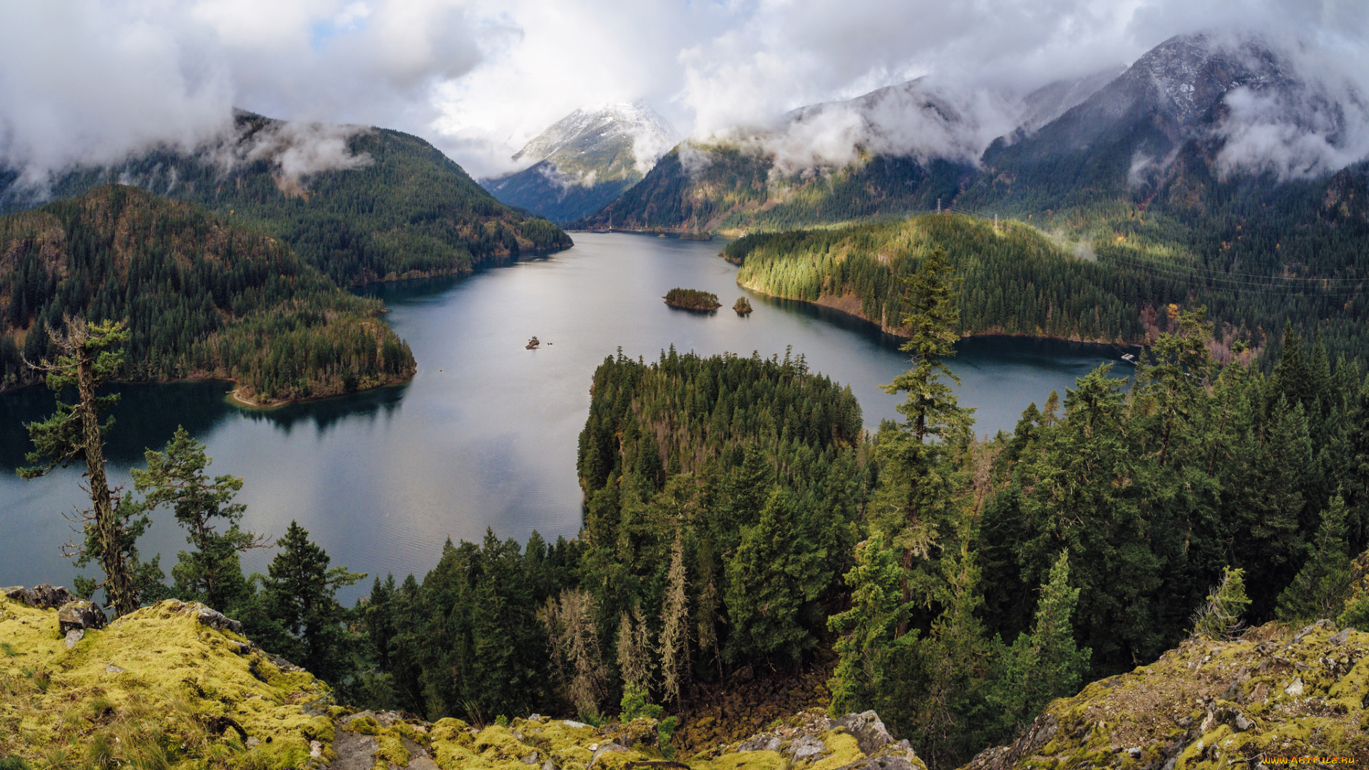 природа, реки, озера, горы, лес, река