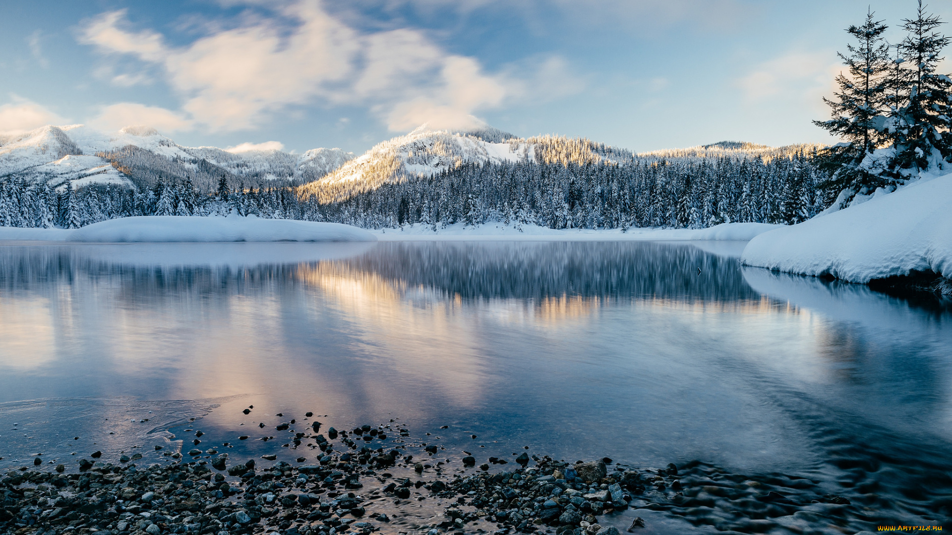 природа, реки, озера, река, лес, горы