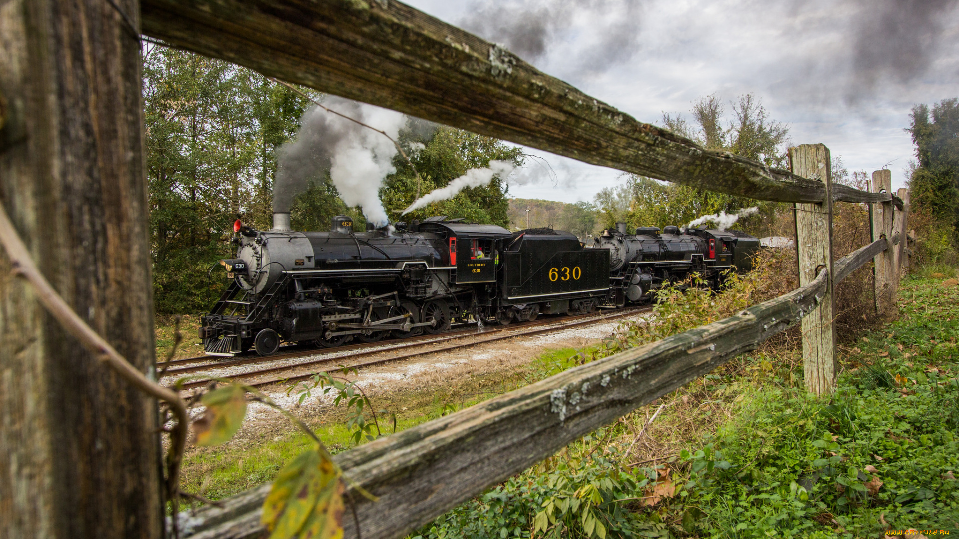 техника, паровозы, дорога, рельсы, железная, паровоз