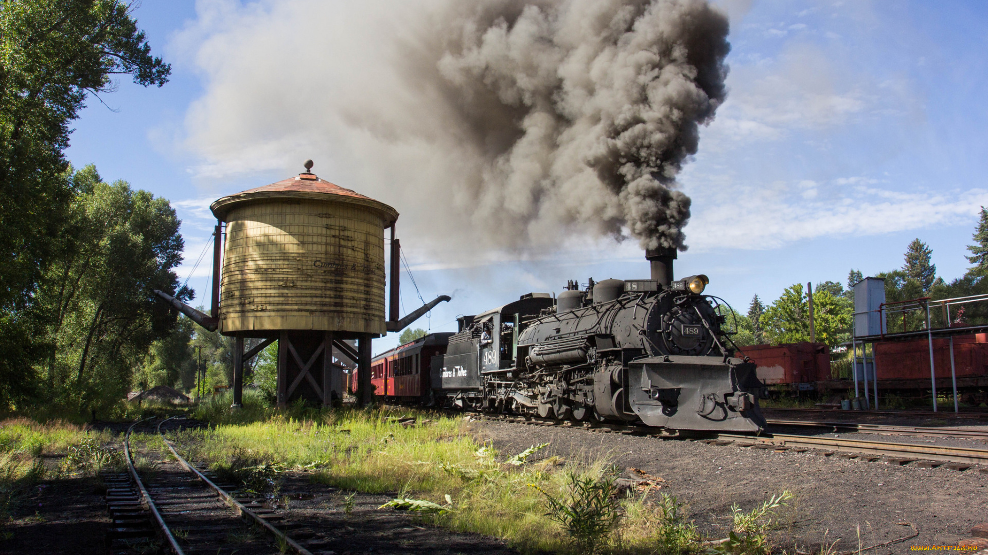 техника, паровозы, паровоз, рельсы, дорога, железная