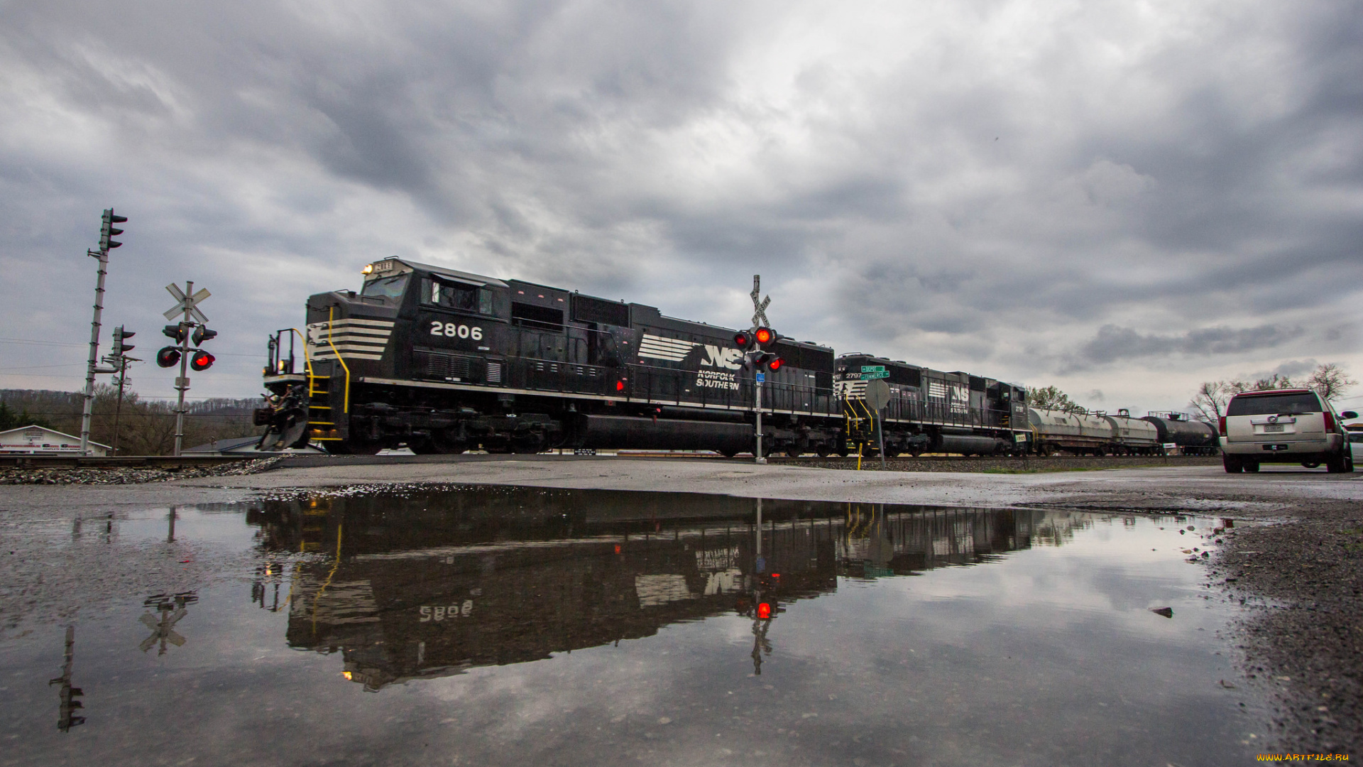 техника, поезда, железная, дорога, рельсы, локомотив, состав