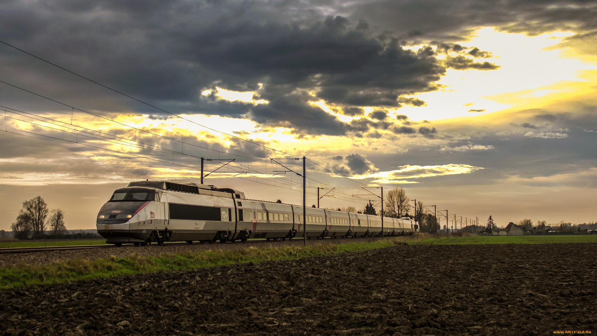 техника, поезда, железная, дорога, рельсы, локомотив, состав