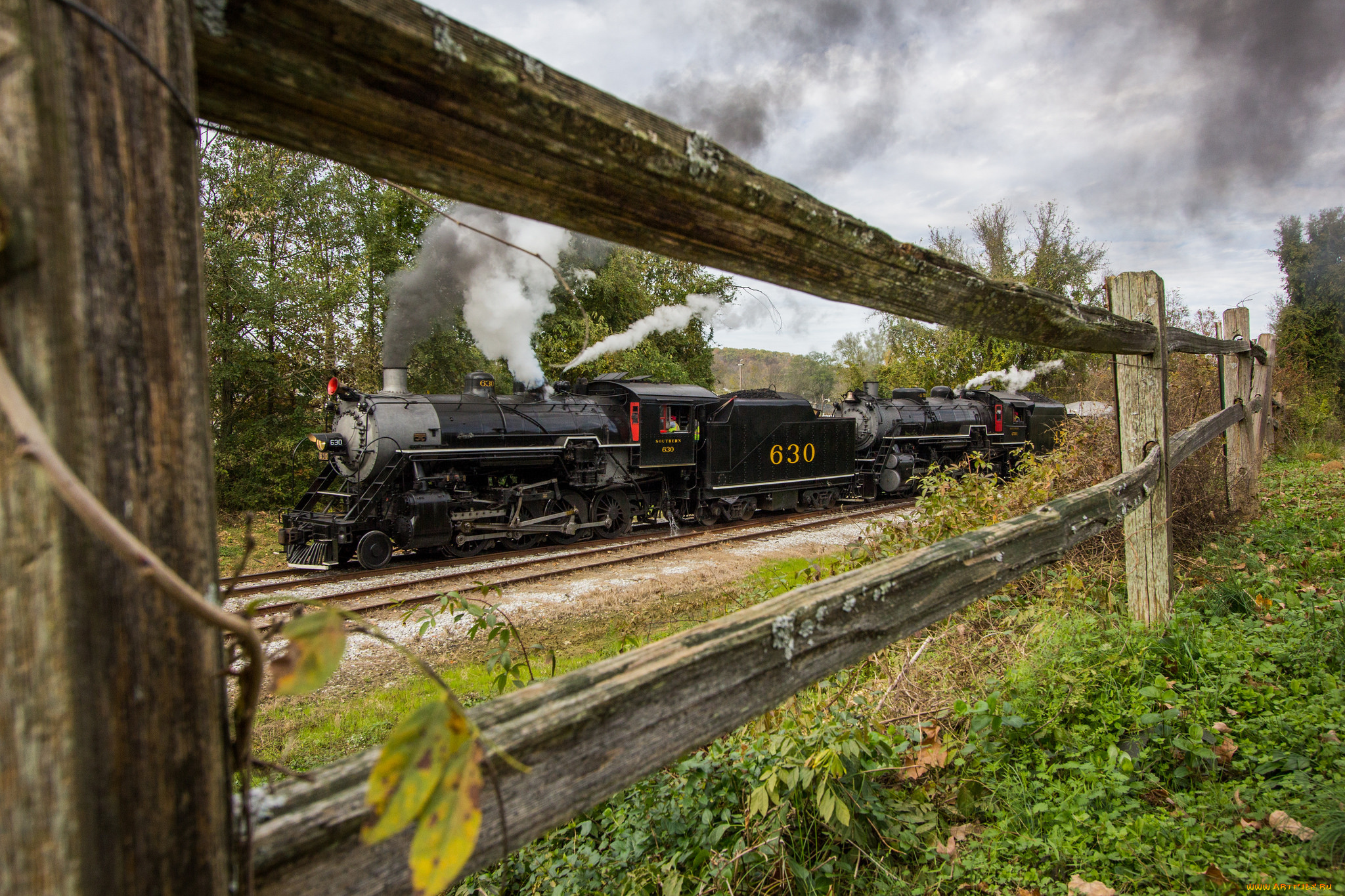 техника, паровозы, дорога, рельсы, железная, паровоз