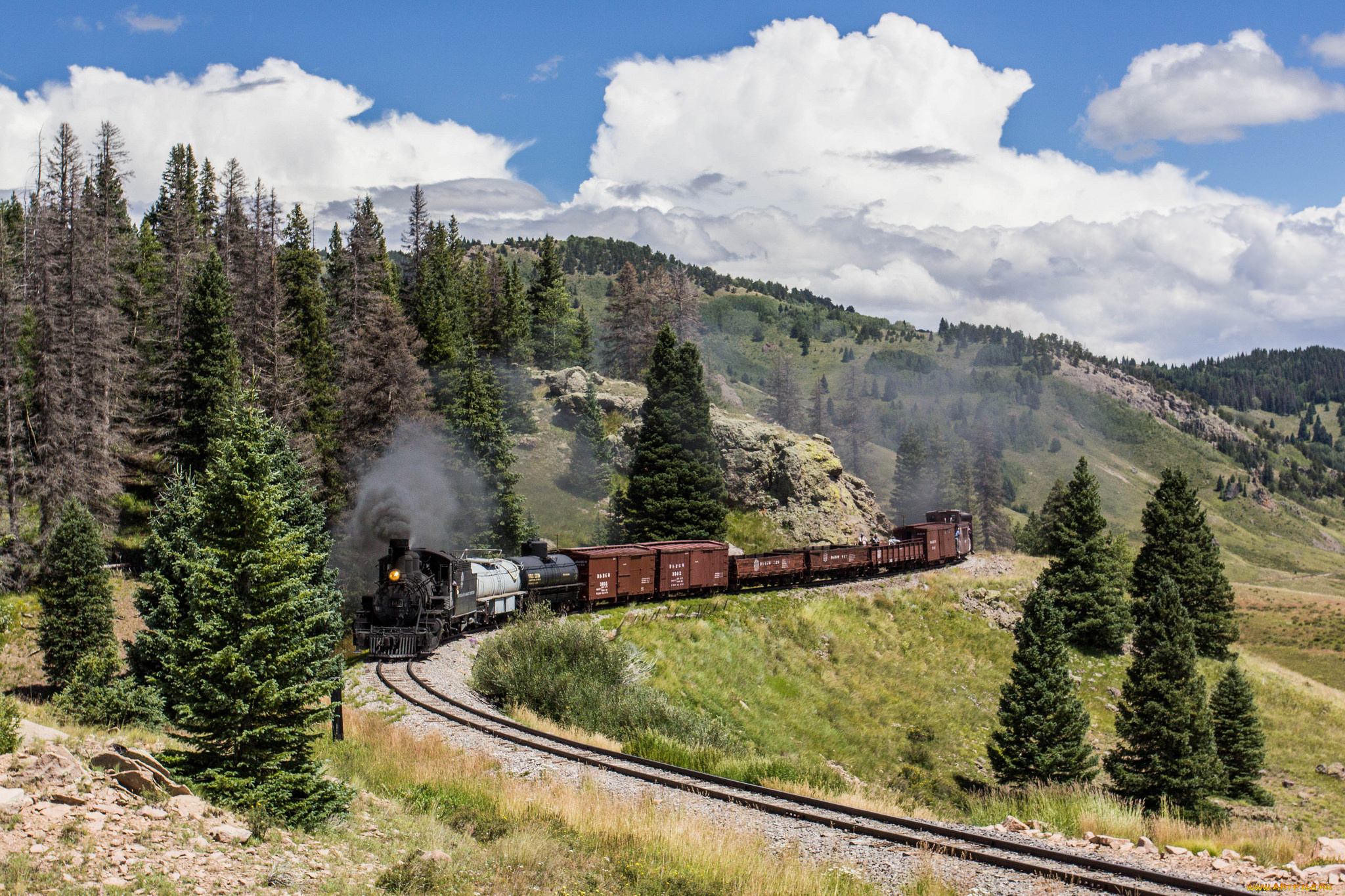 техника, паровозы, рельсы, паровоз, дорога, железная