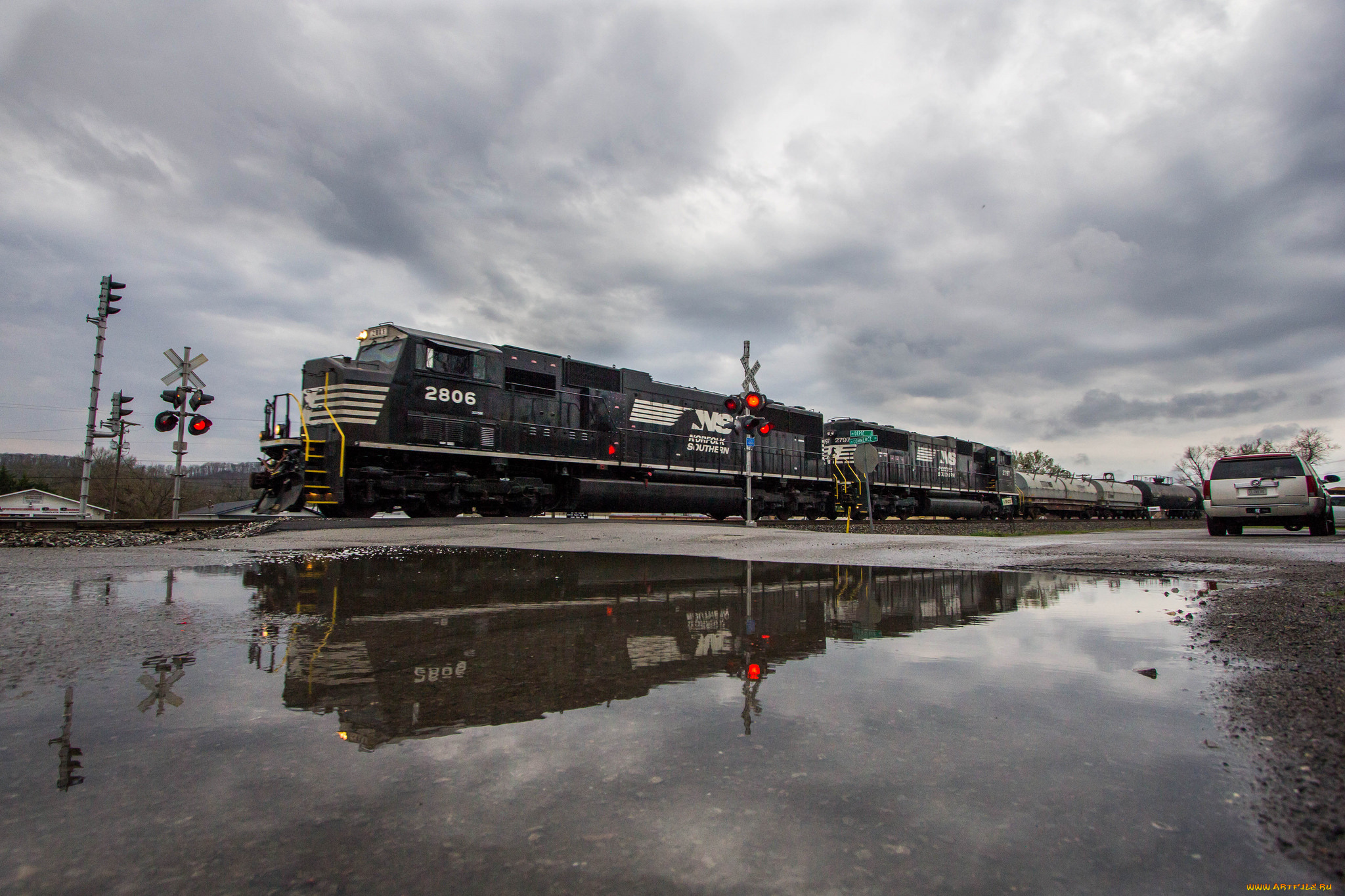 техника, поезда, железная, дорога, рельсы, локомотив, состав