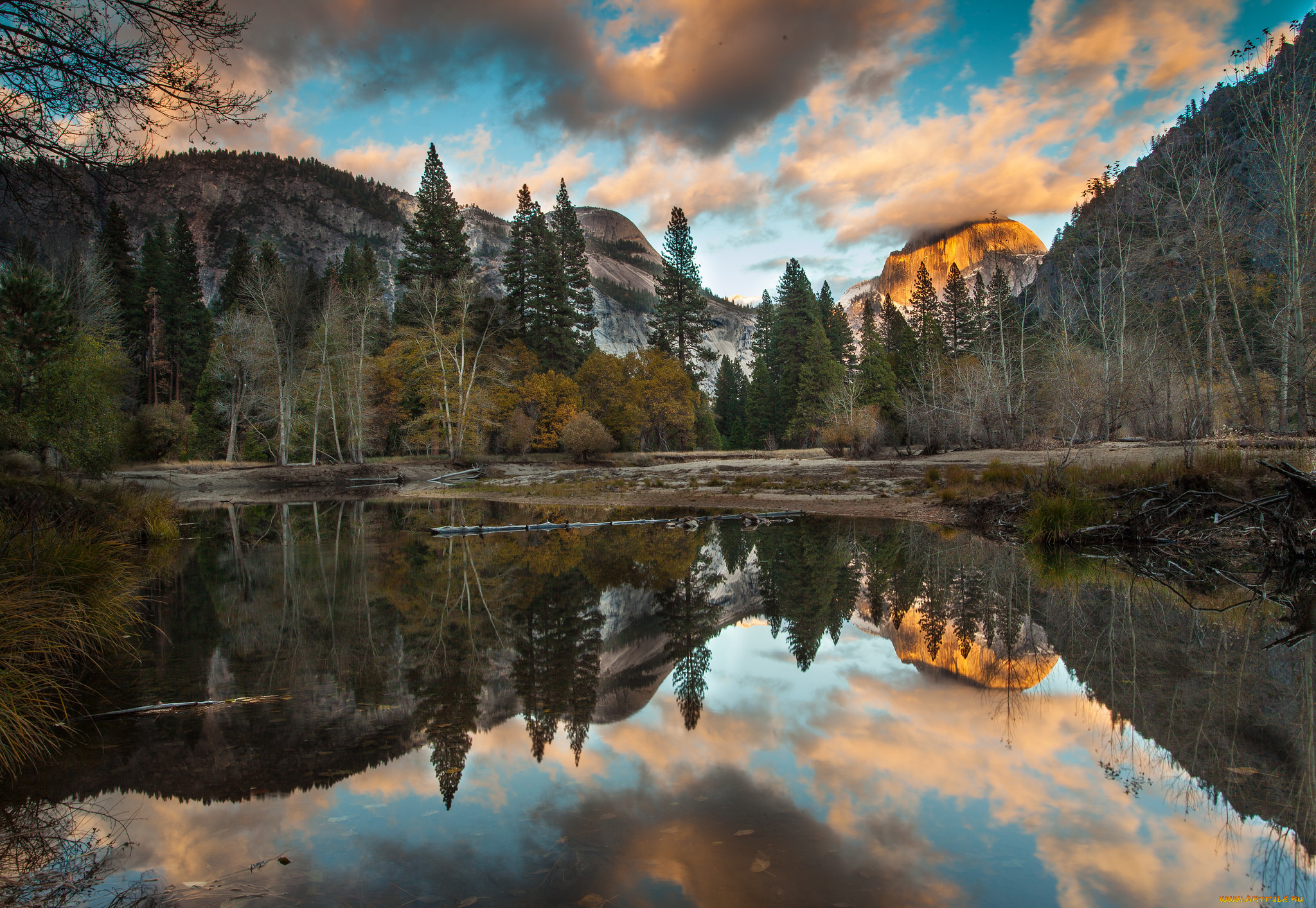 природа, реки, озера, горы, лес, река