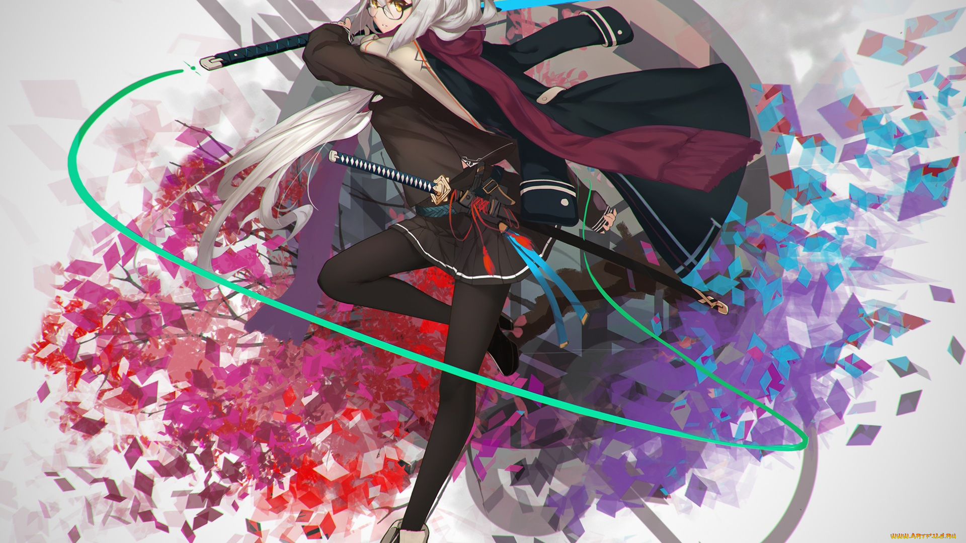 аниме, оружие, , техника, , технологии, девушка, меч