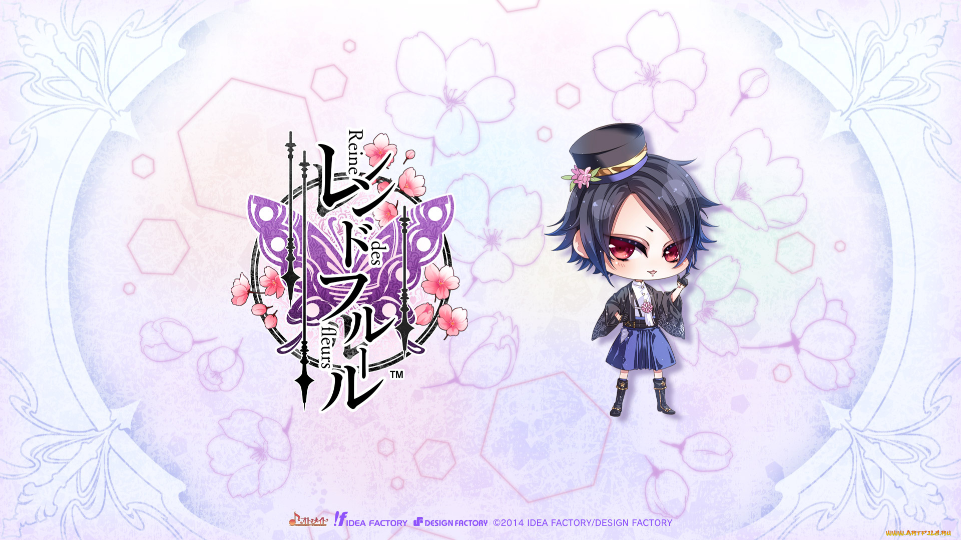 аниме, reine, des, fleurs, малыш