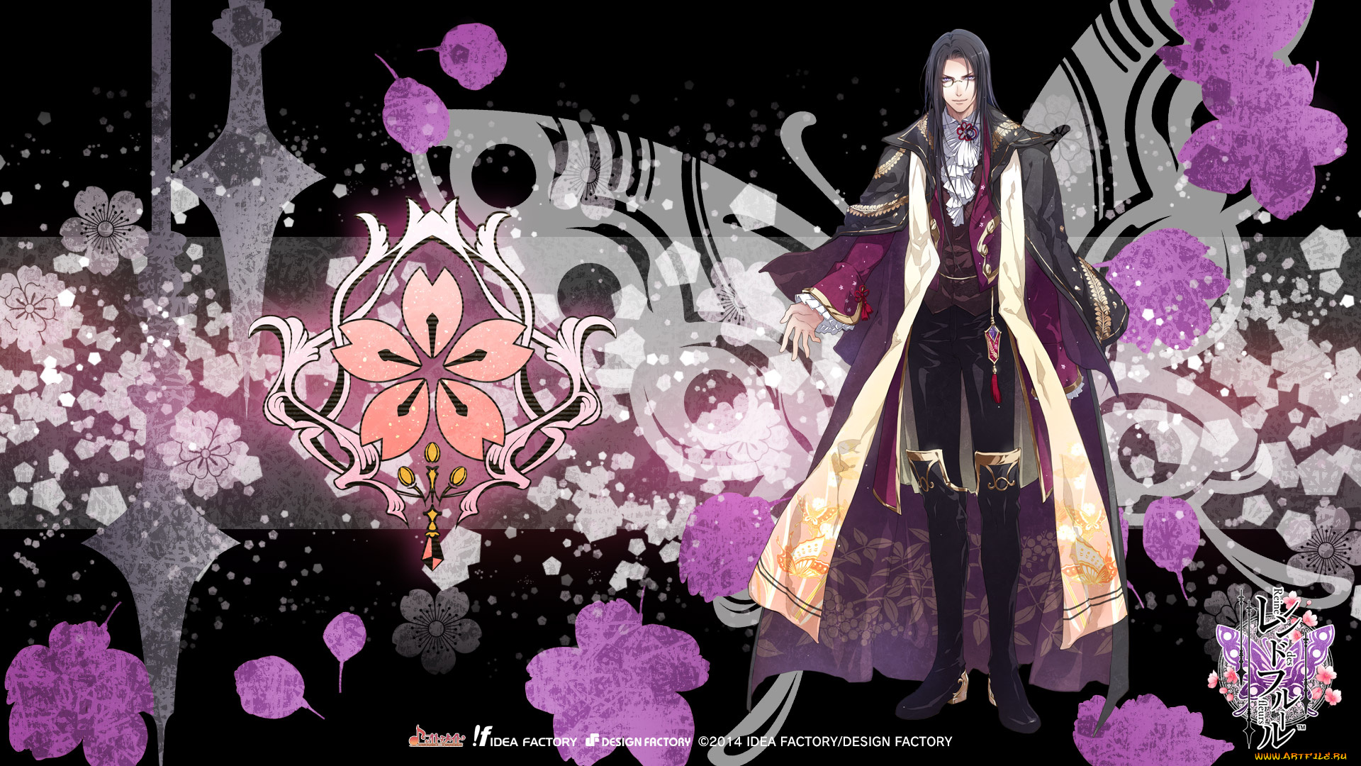 аниме, reine, des, fleurs, парень