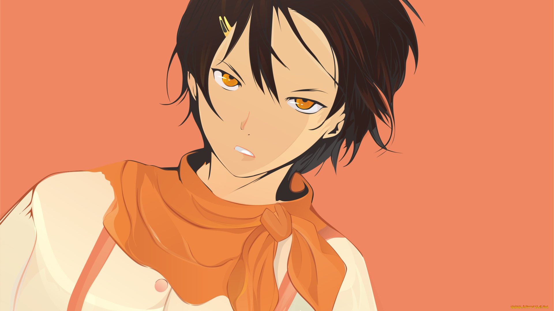 аниме, shokugeki, no, soma, фон, взгляд, девушка