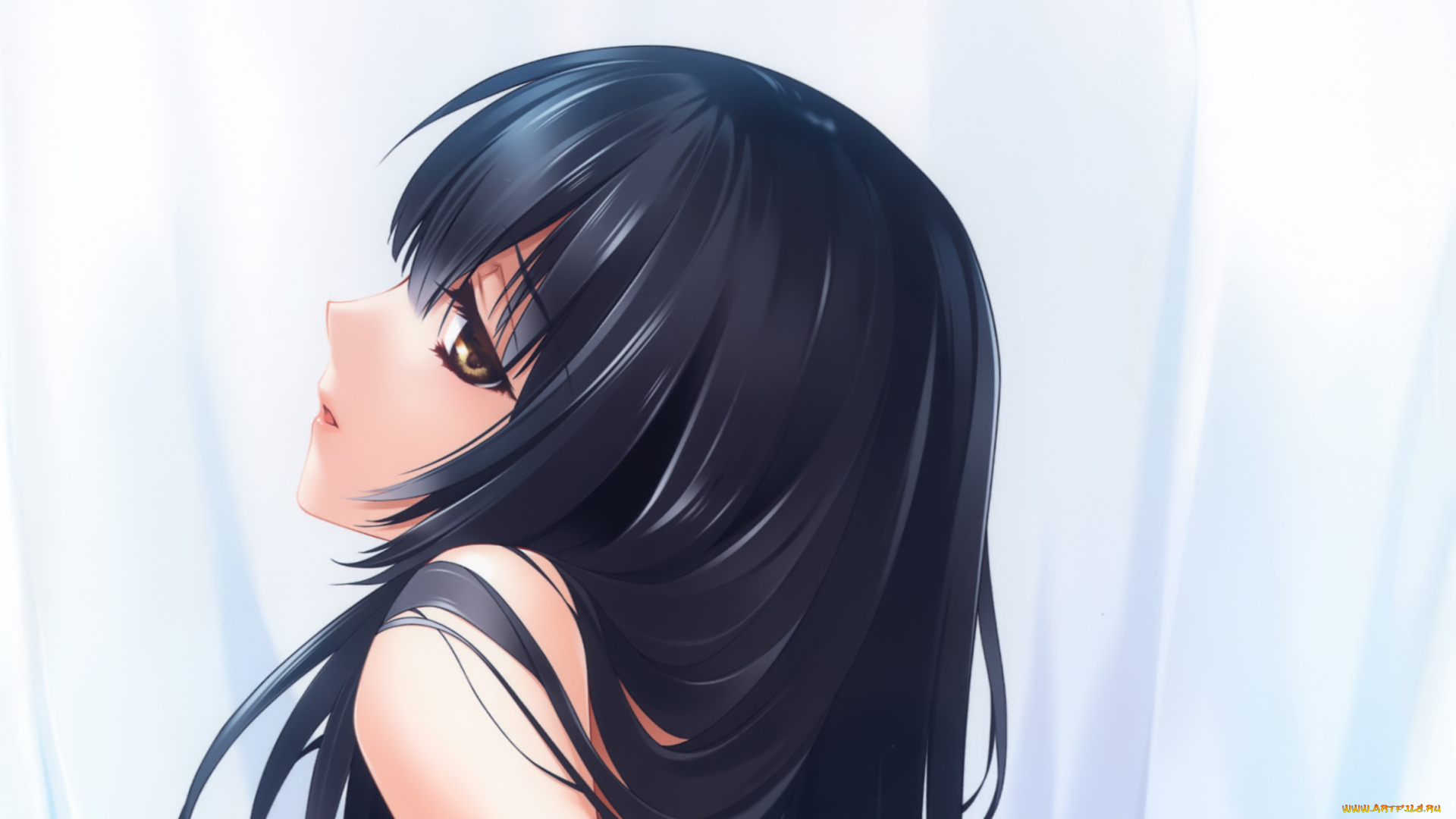 аниме, unknown, , другое, девушка, взгляд, фон