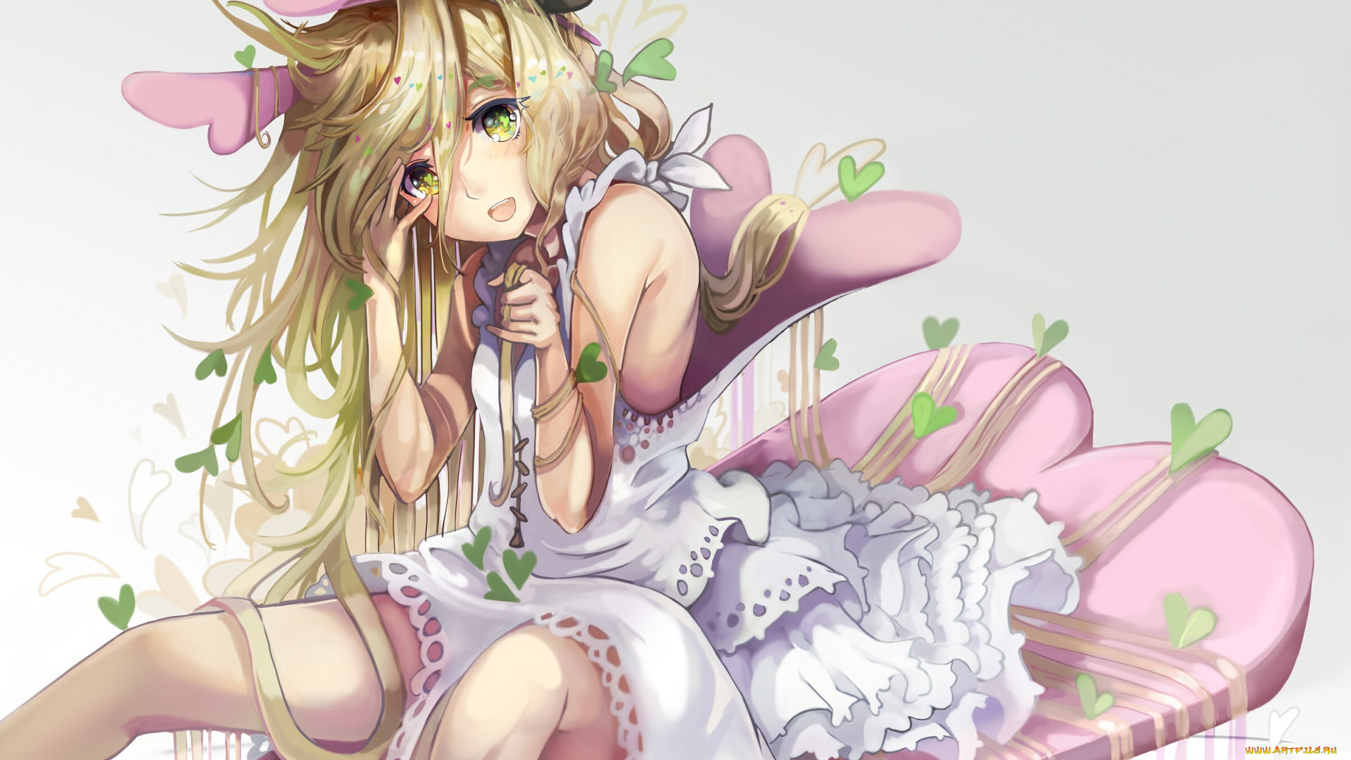 аниме, unknown, , другое, взгляд, девушка, фон