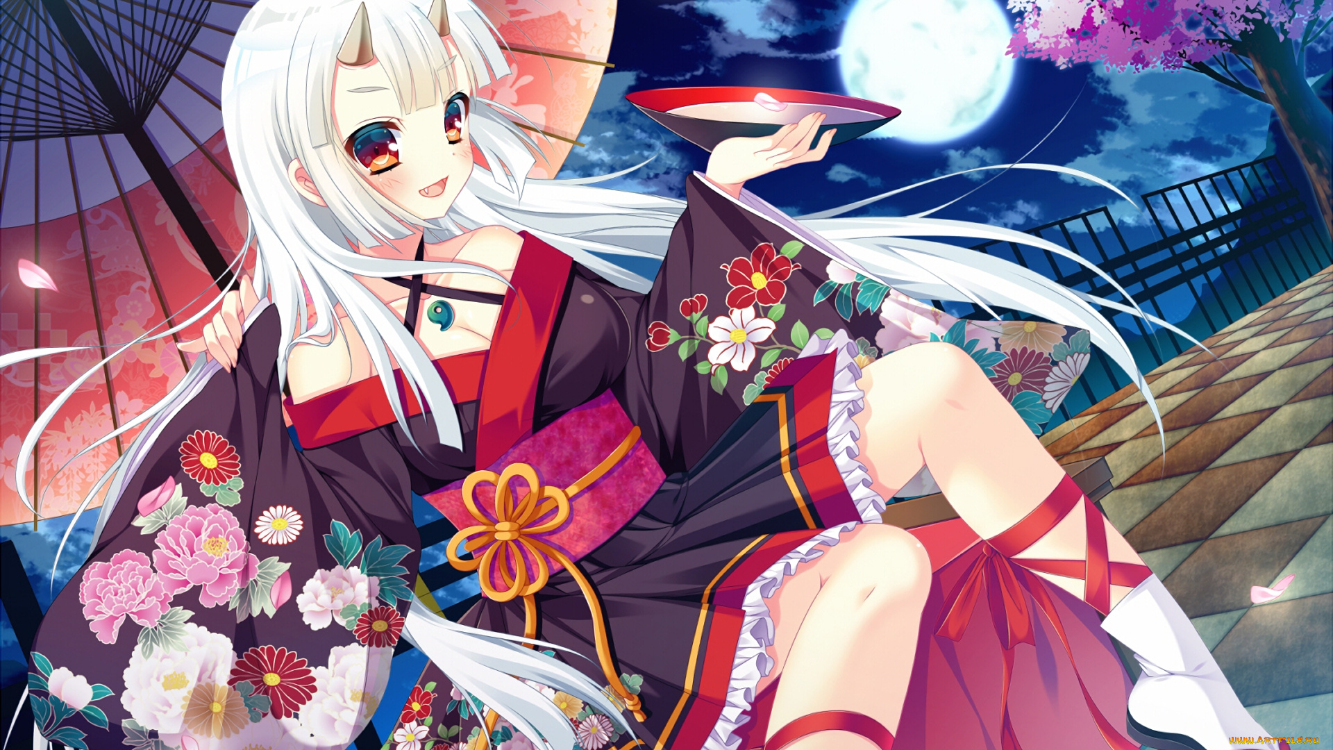 аниме, животные, , существа, фон, взгляд, девушка