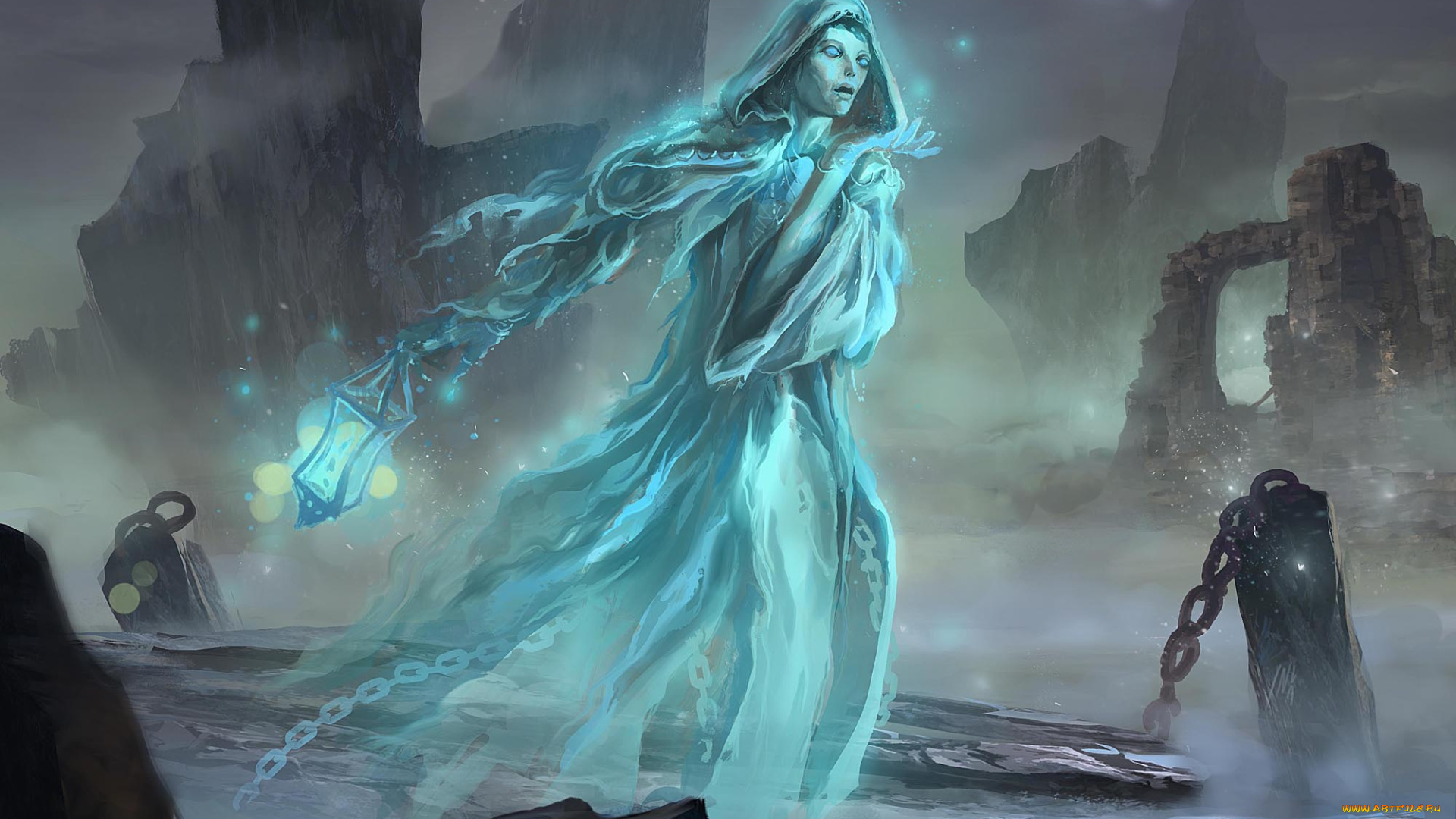 фэнтези, призраки, фон, призрак