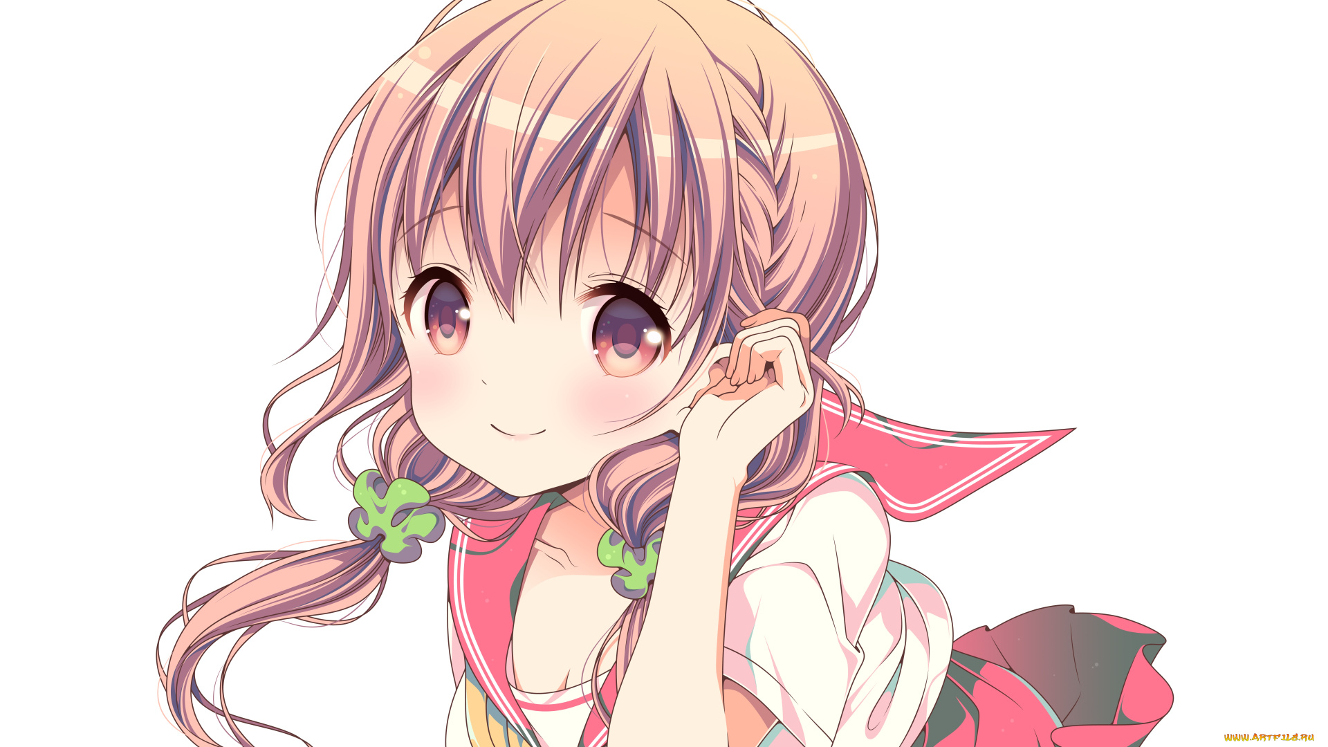 hinako, note, аниме, девушка, взгляд, фон