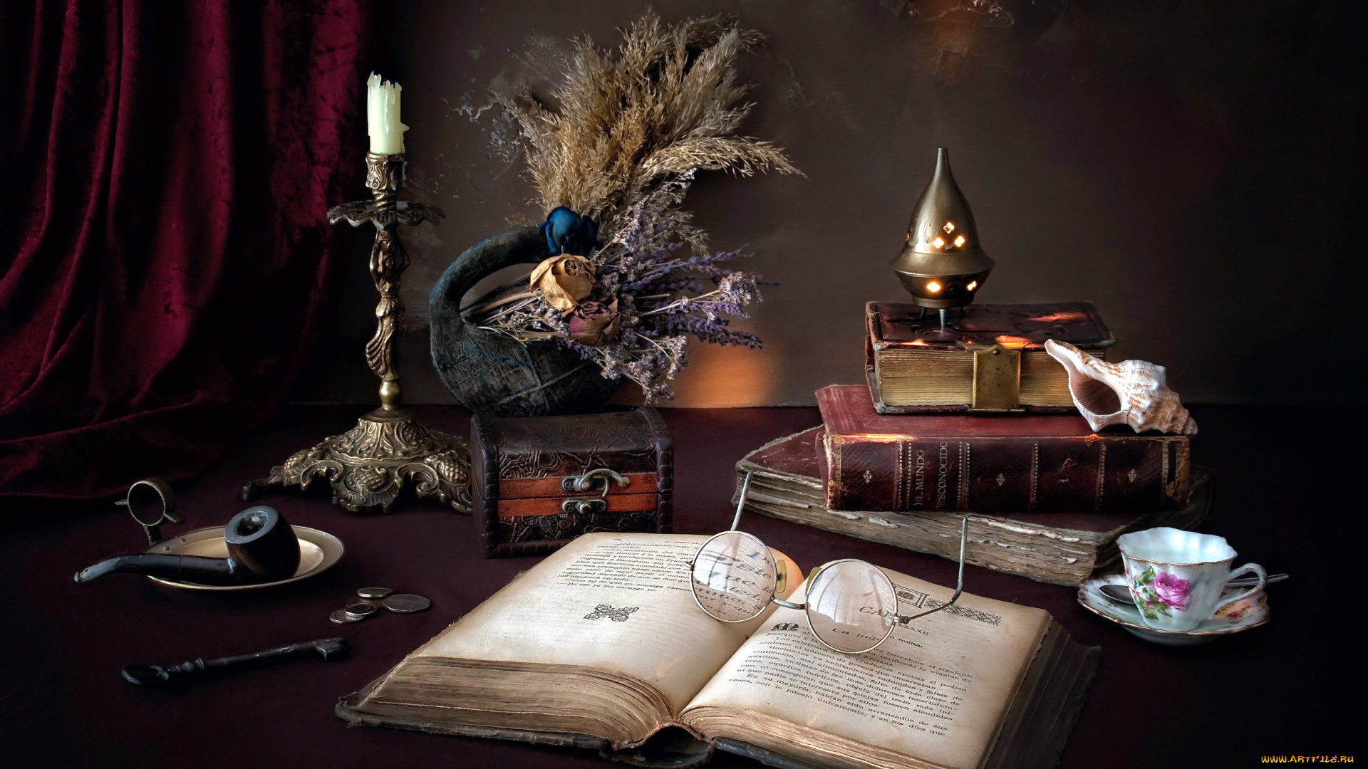 разное, канцелярия, , книги, свеча, очки, книги, курительная, трубка, ракушка