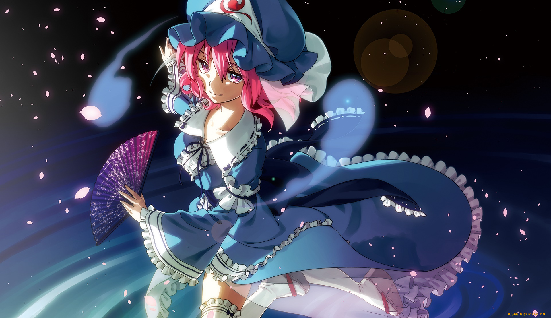 аниме, touhou, фон, взгляд, девушка