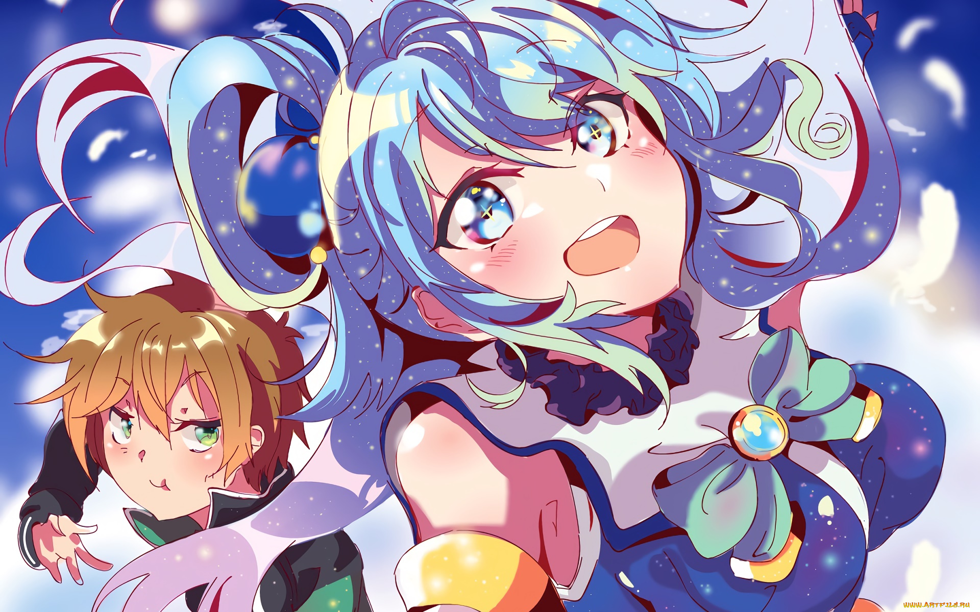 аниме, kono, subarashii, sekai, ni, shukufuku, wo, девушка, взгляд, фон