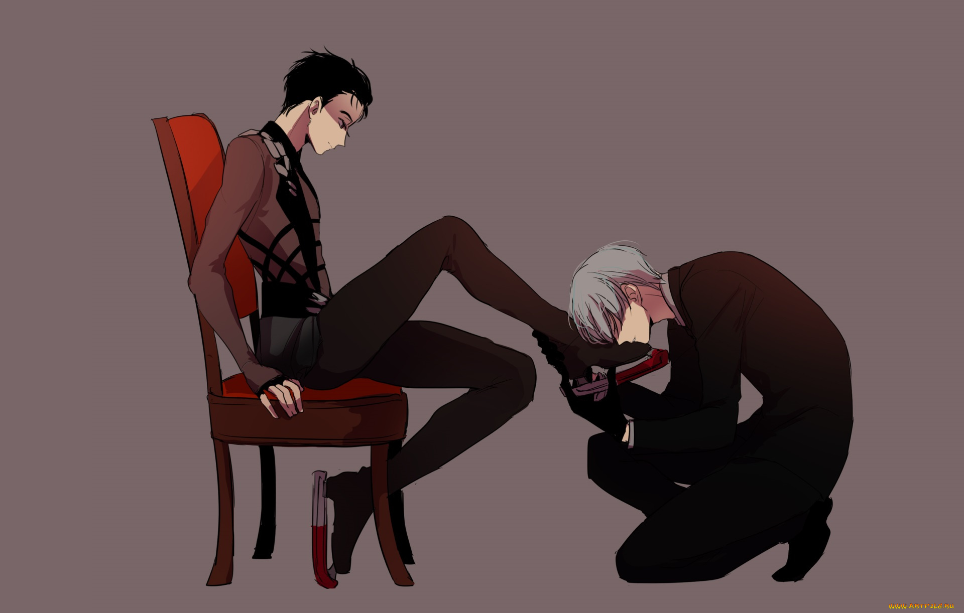 аниме, yuri, on, ice, victor, nikiforov, katsuki, yuuri