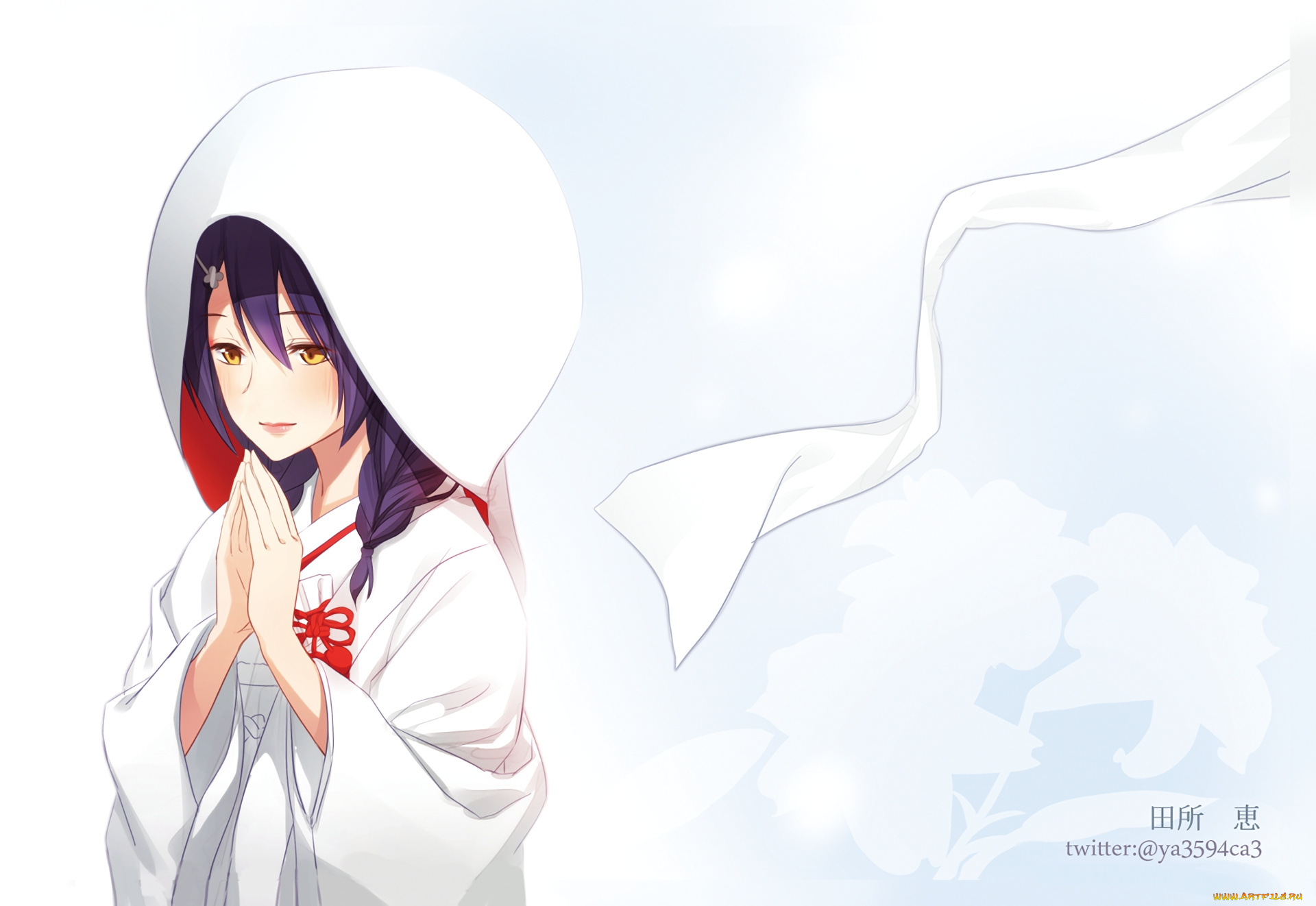 аниме, shokugeki, no, soma, девушка, взгляд, фон