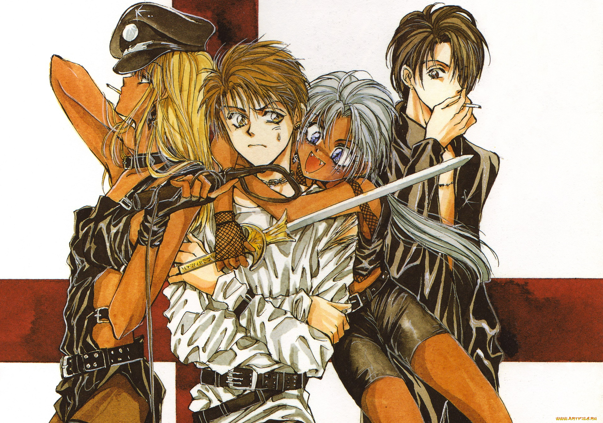 аниме, angel, sanctuary, парни