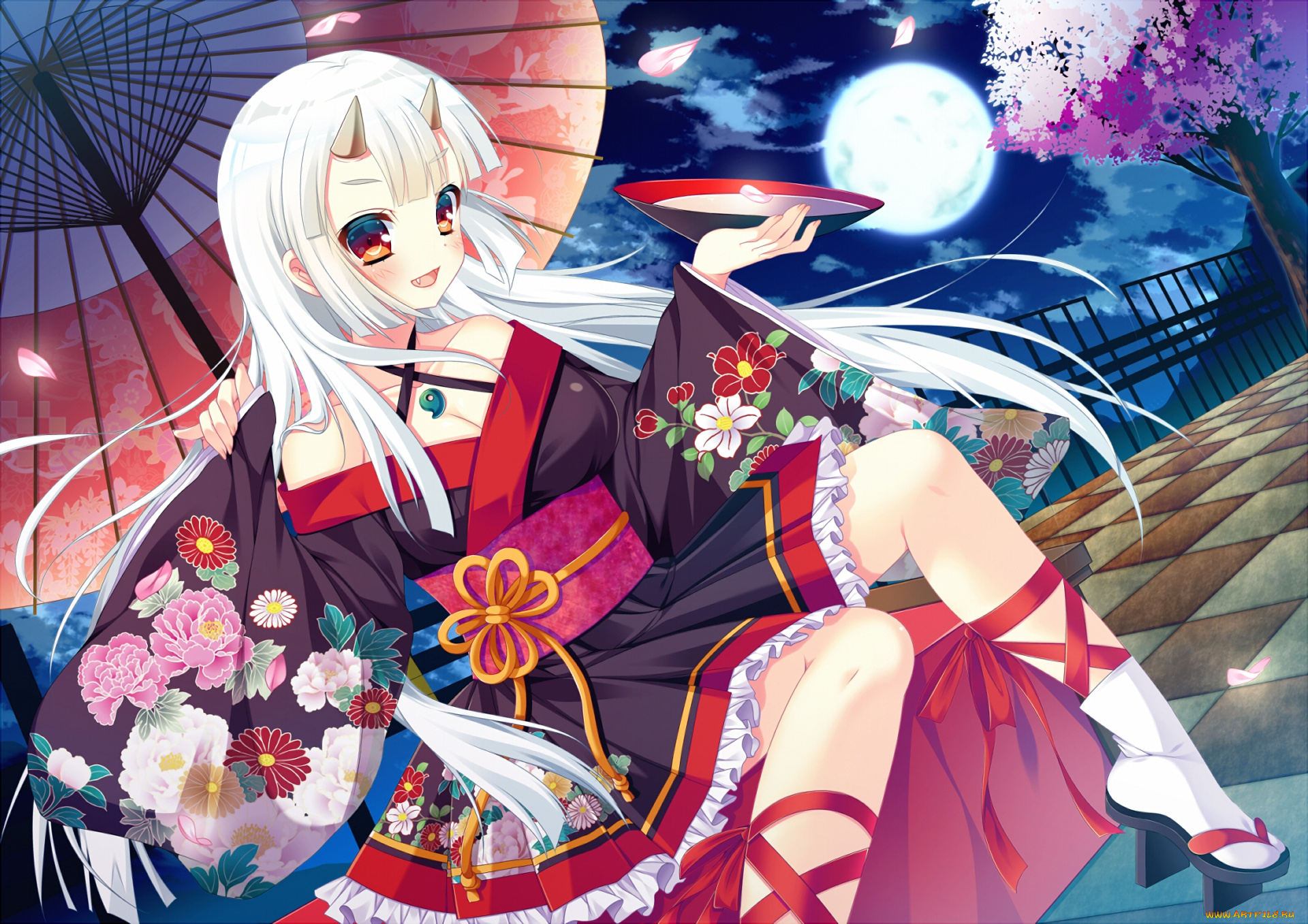 аниме, животные, , существа, фон, взгляд, девушка