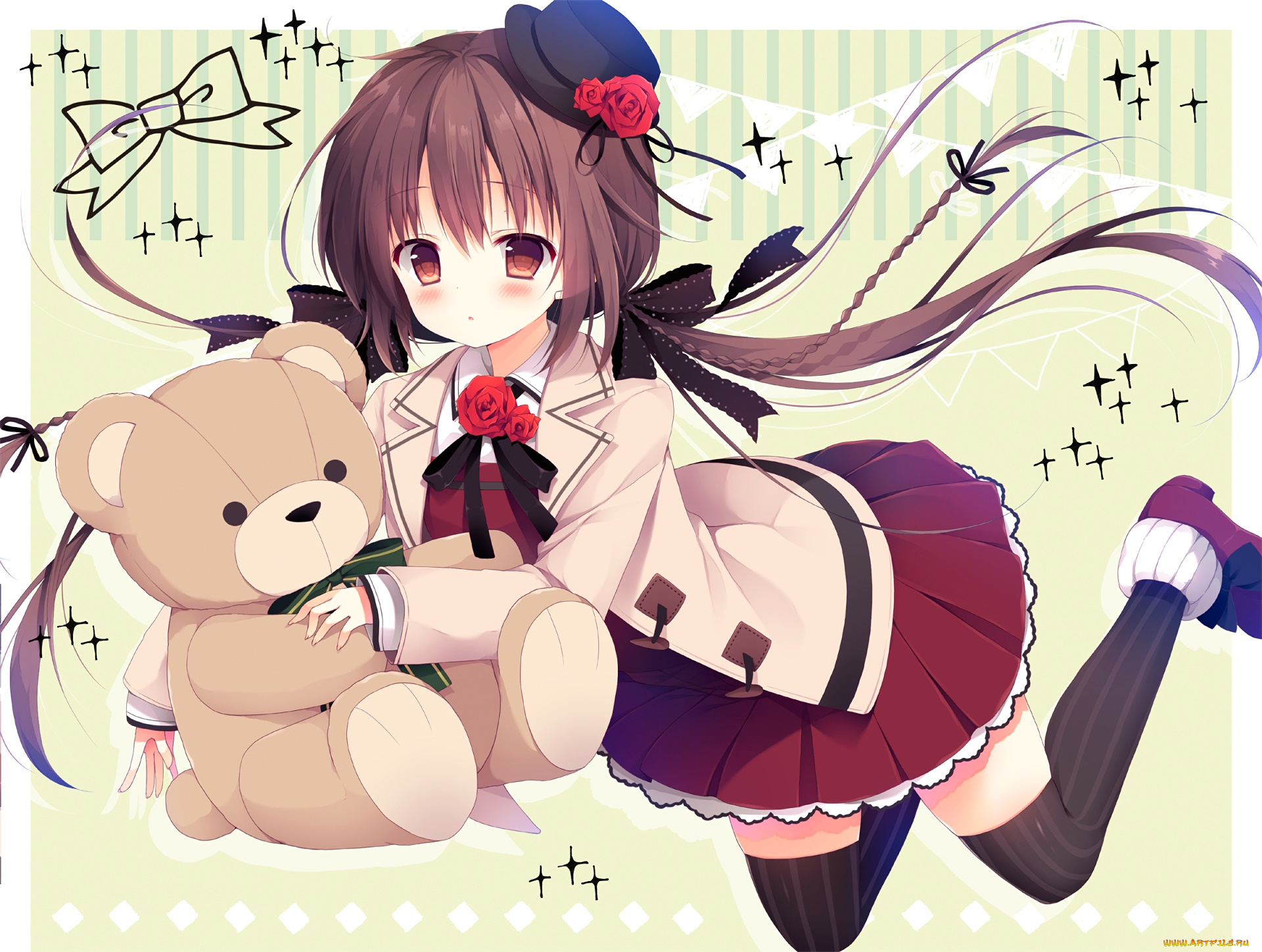 аниме, unknown, , другое, фон, взгляд, девушка